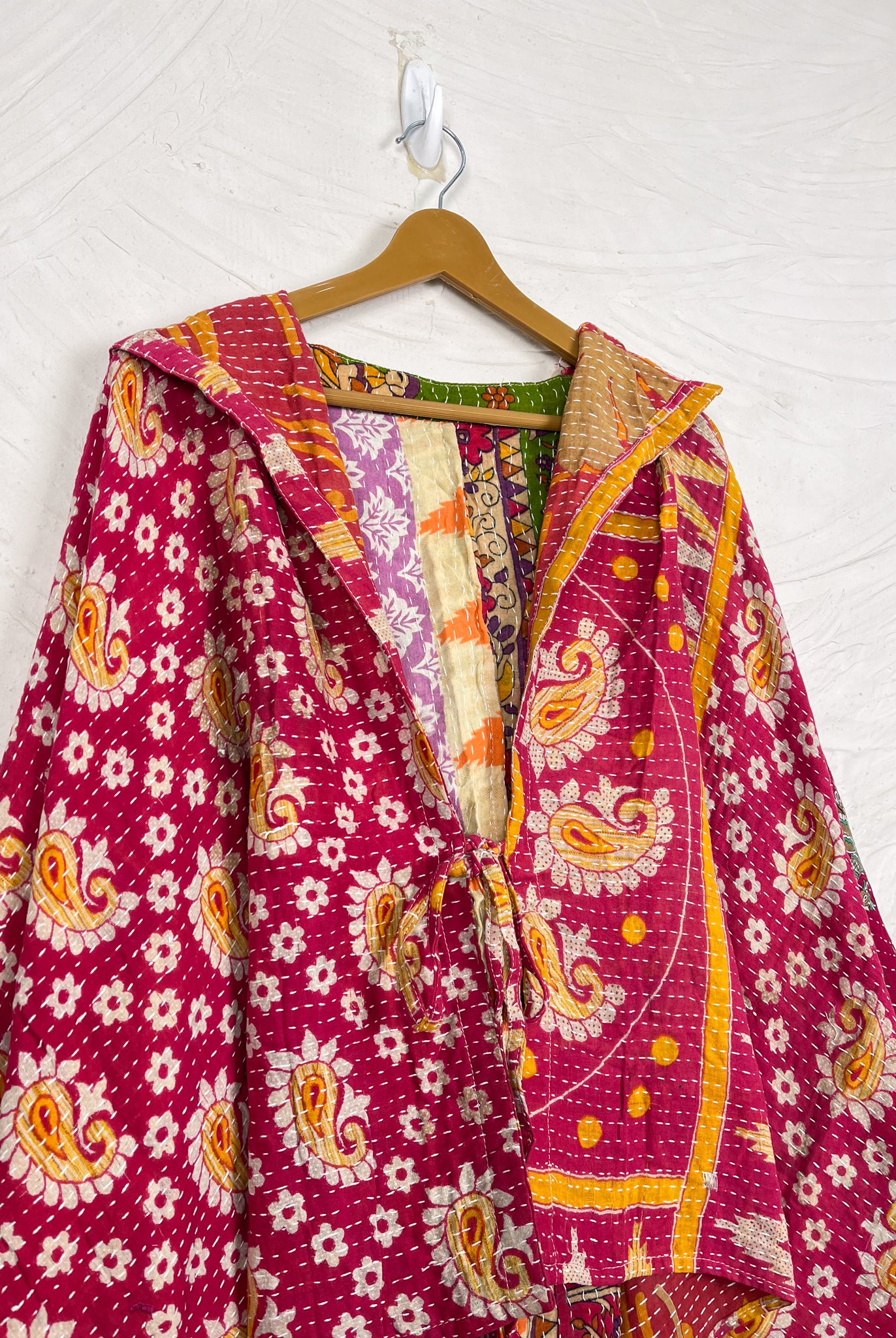 Handmade kantha poncho - Love Protect Sustain