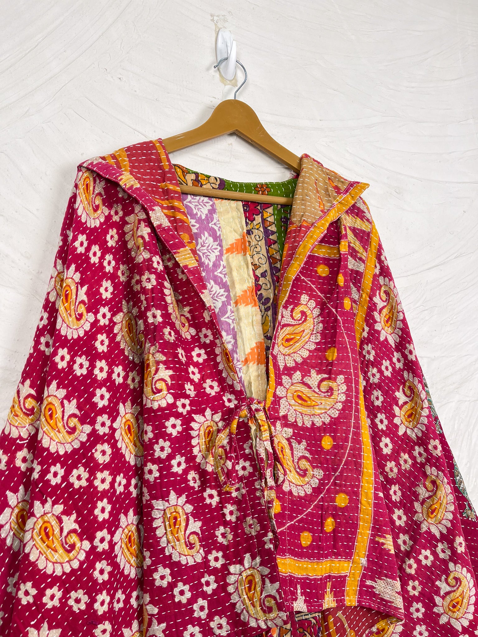 Handmade kantha poncho - Love Protect Sustain