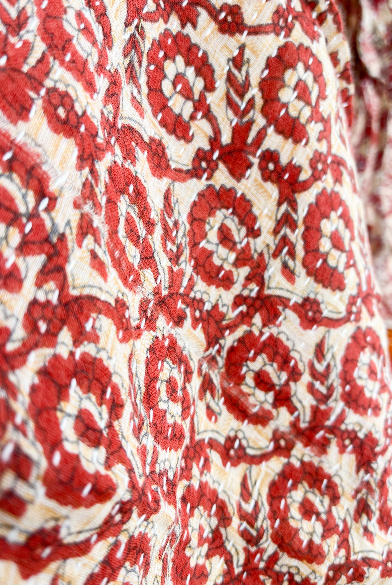 Handmade kantha poncho - Love Protect Sustain