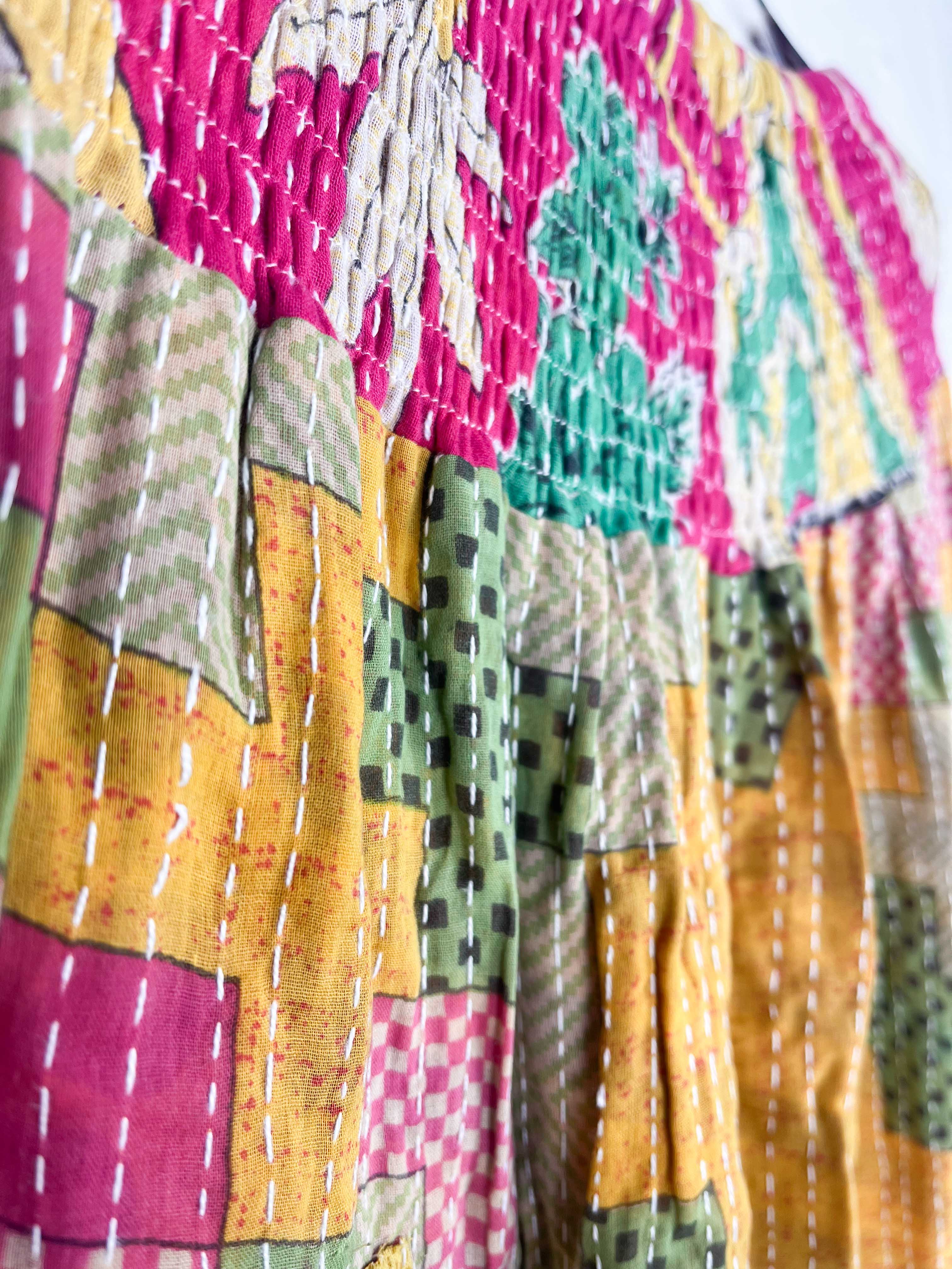 Handmade kantha skirt - Love Protect Sustain