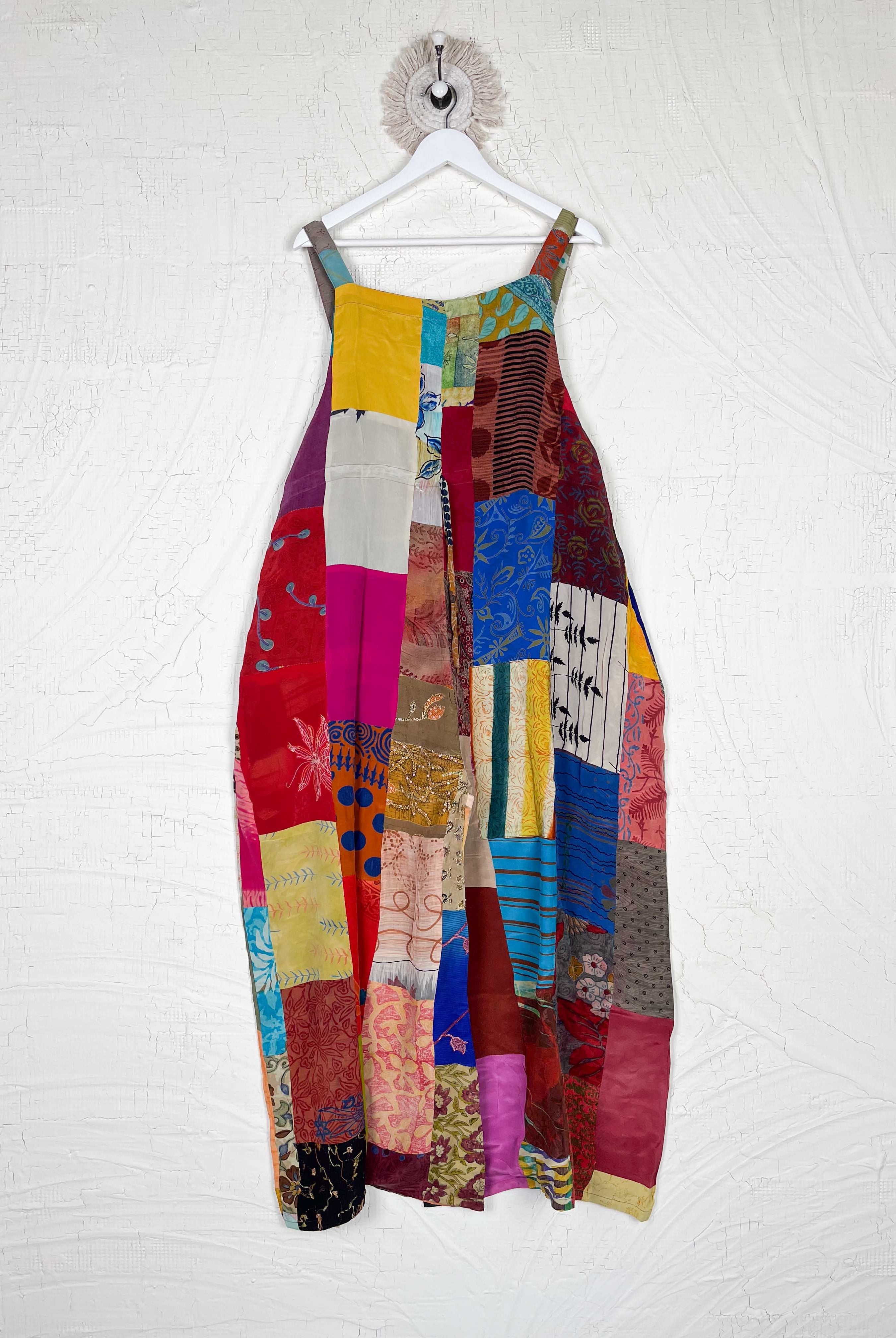 Hippie patchwork jumpsuit - Love Protect Sustain