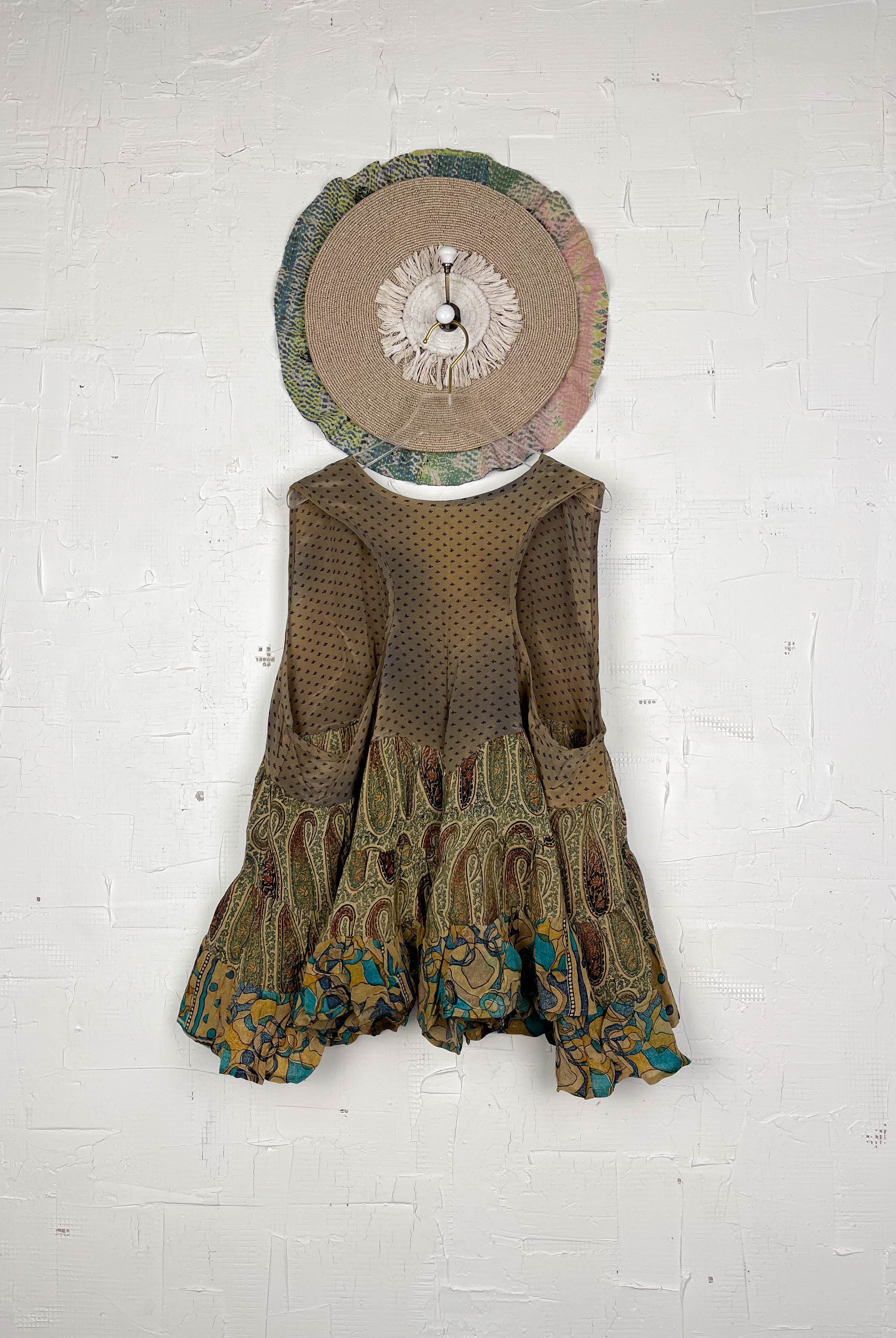 Hippie silk patchwork Vest - Love Protect Sustain