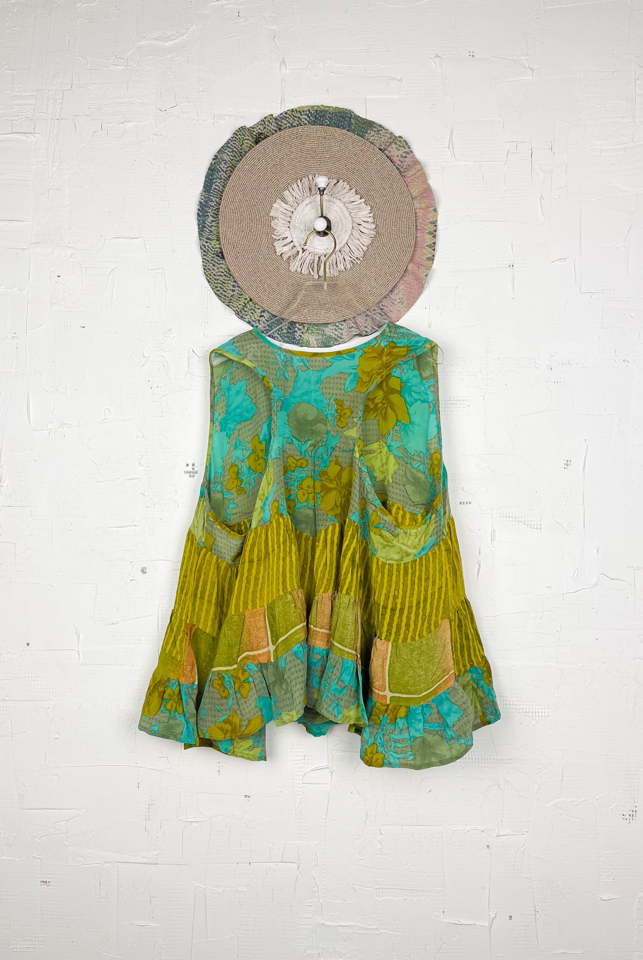 Hippie silk patchwork blouse - Love Protect Sustain