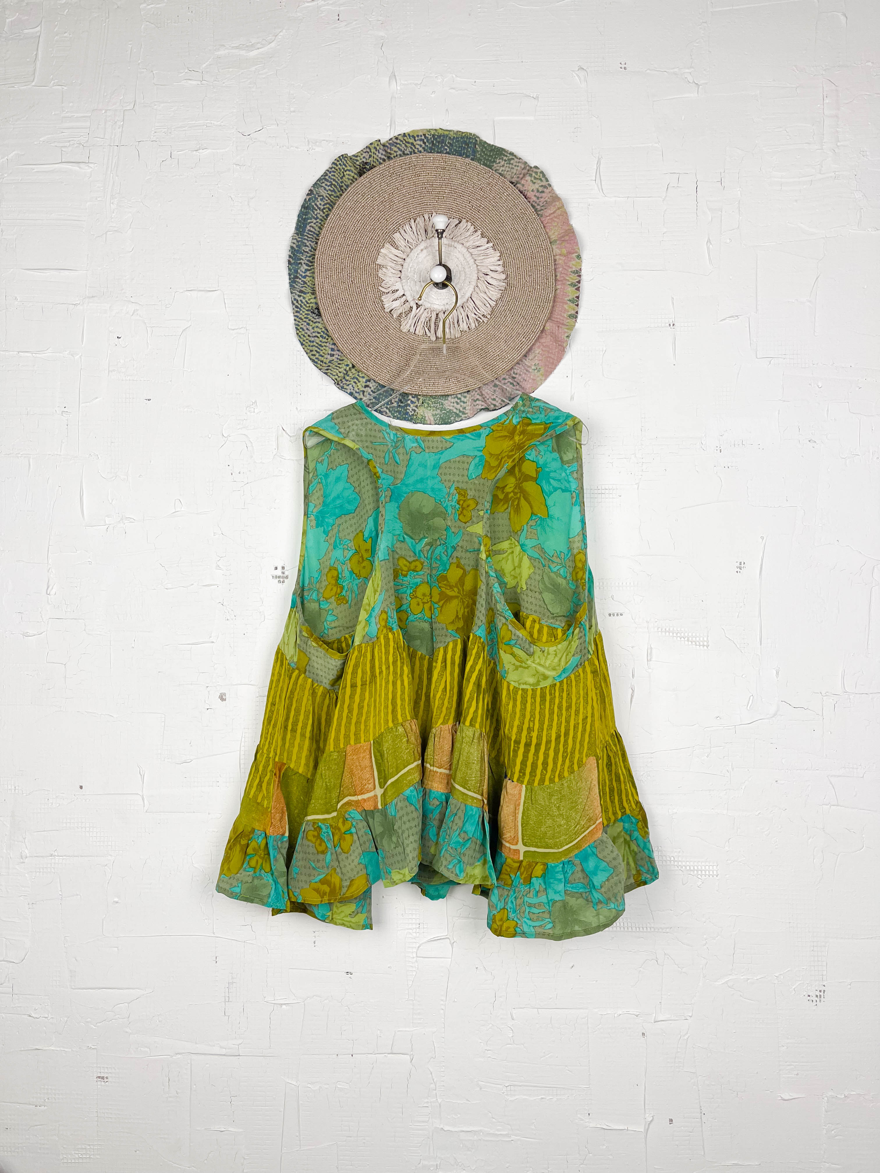 Hippie silk patchwork blouse - Love Protect Sustain