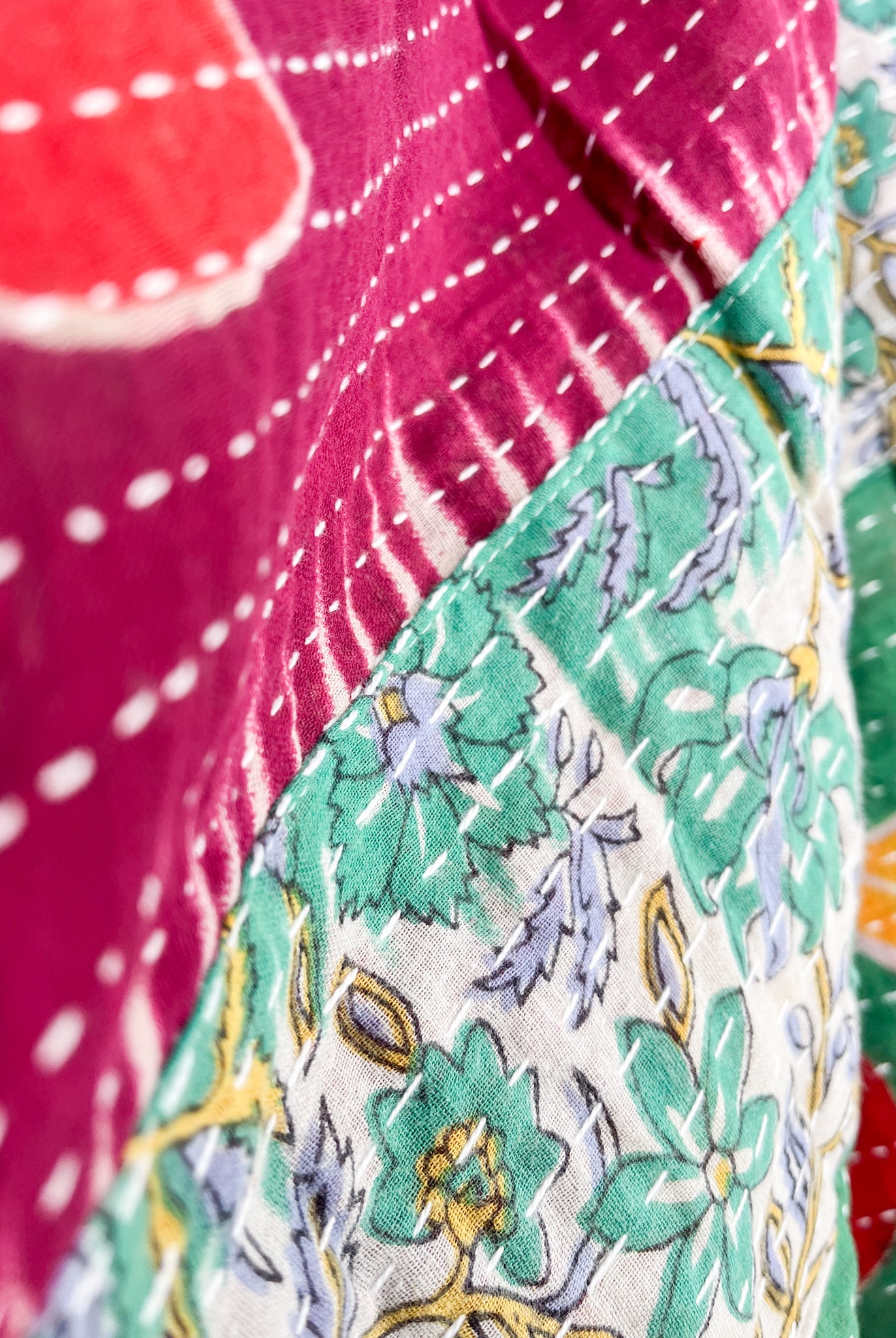 Hood Kantha Poncho - Love Protect Sustain