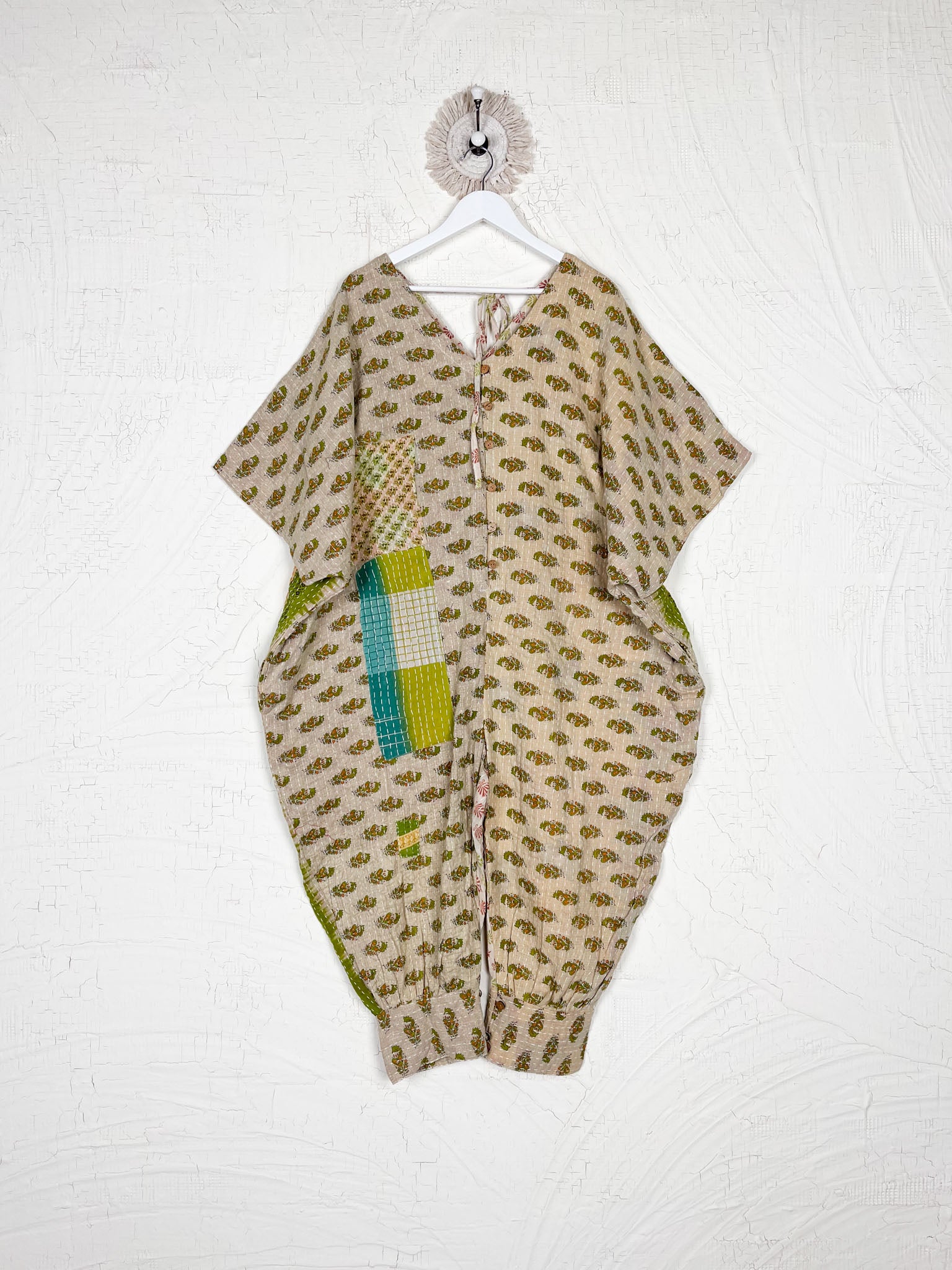 How to wash Kantha quilt fabric jumpsuit - Love Protect Sustain