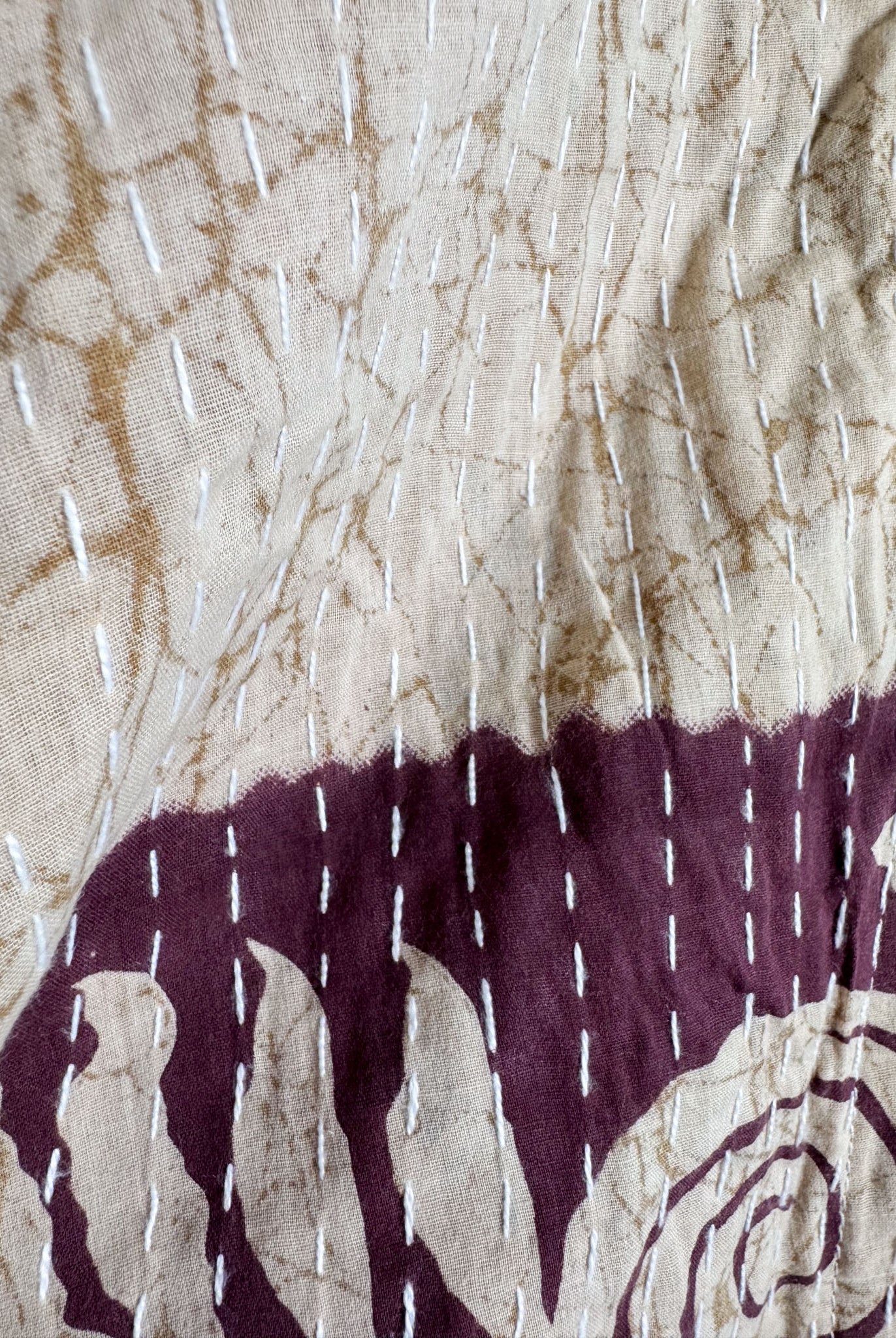 Indian Kantha embroidery jumpsuit - Love Protect Sustain