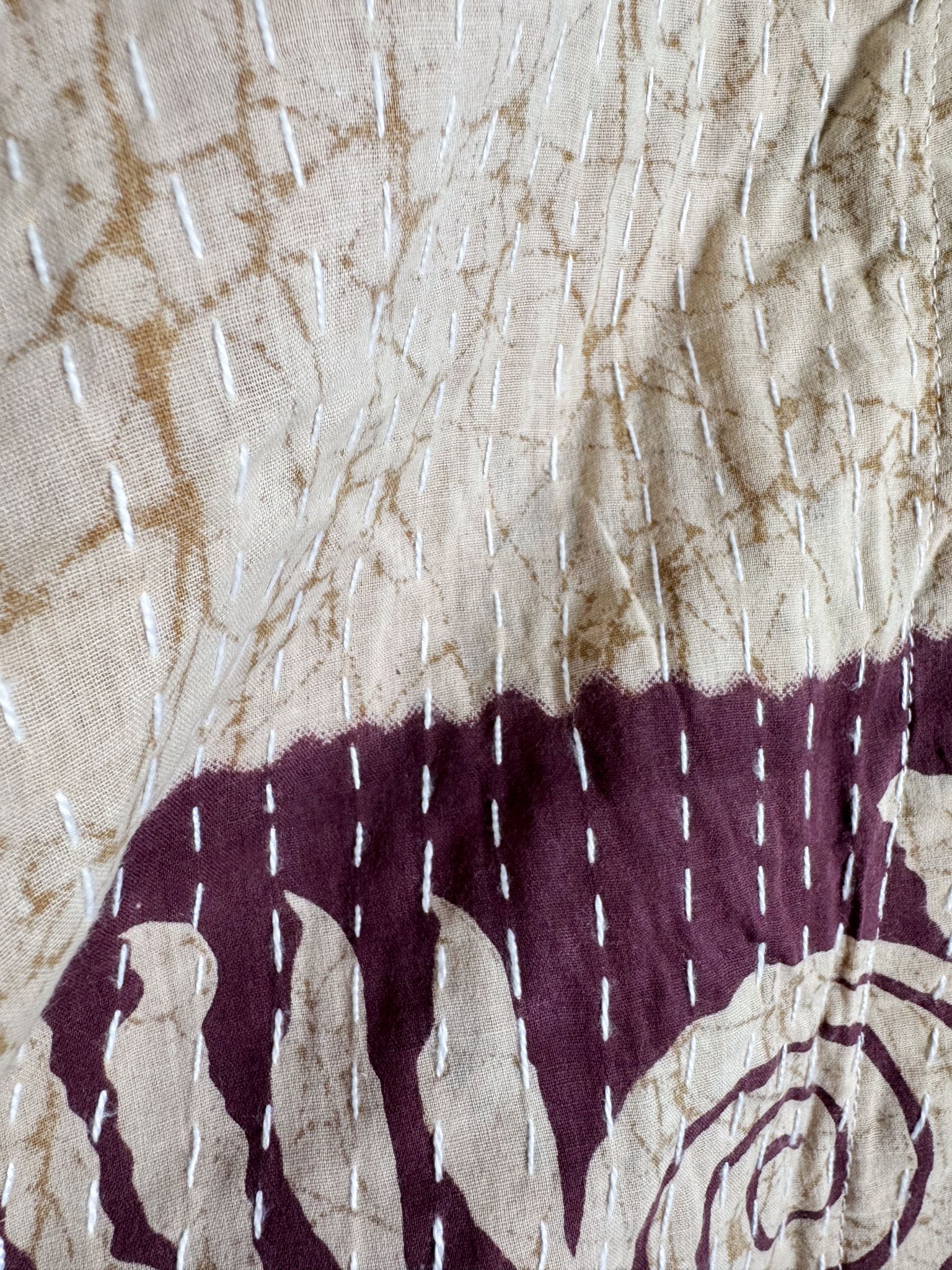 Indian Kantha embroidery jumpsuit - Love Protect Sustain