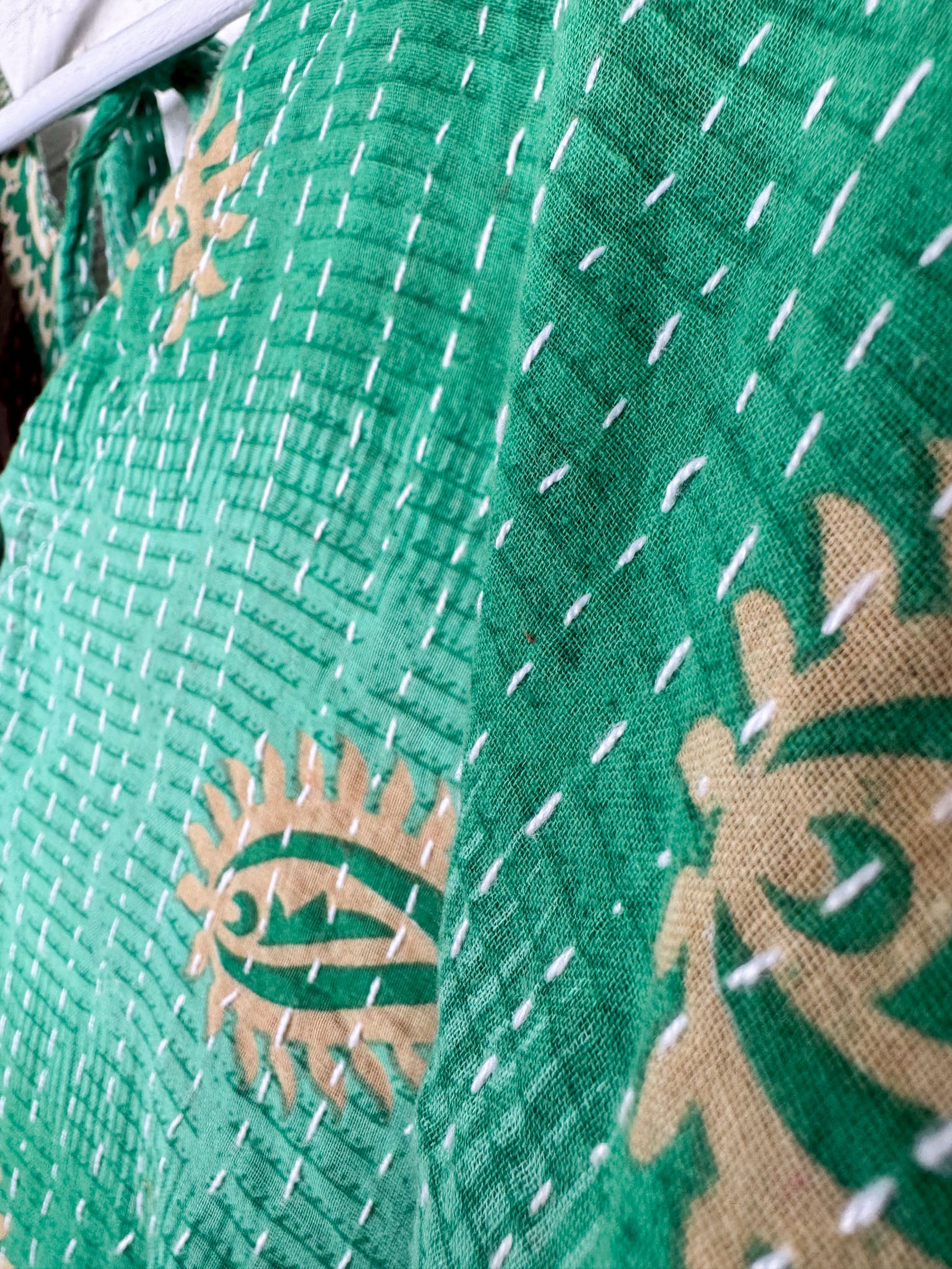 Indian Kantha embroidery jumpsuit - Love Protect Sustain