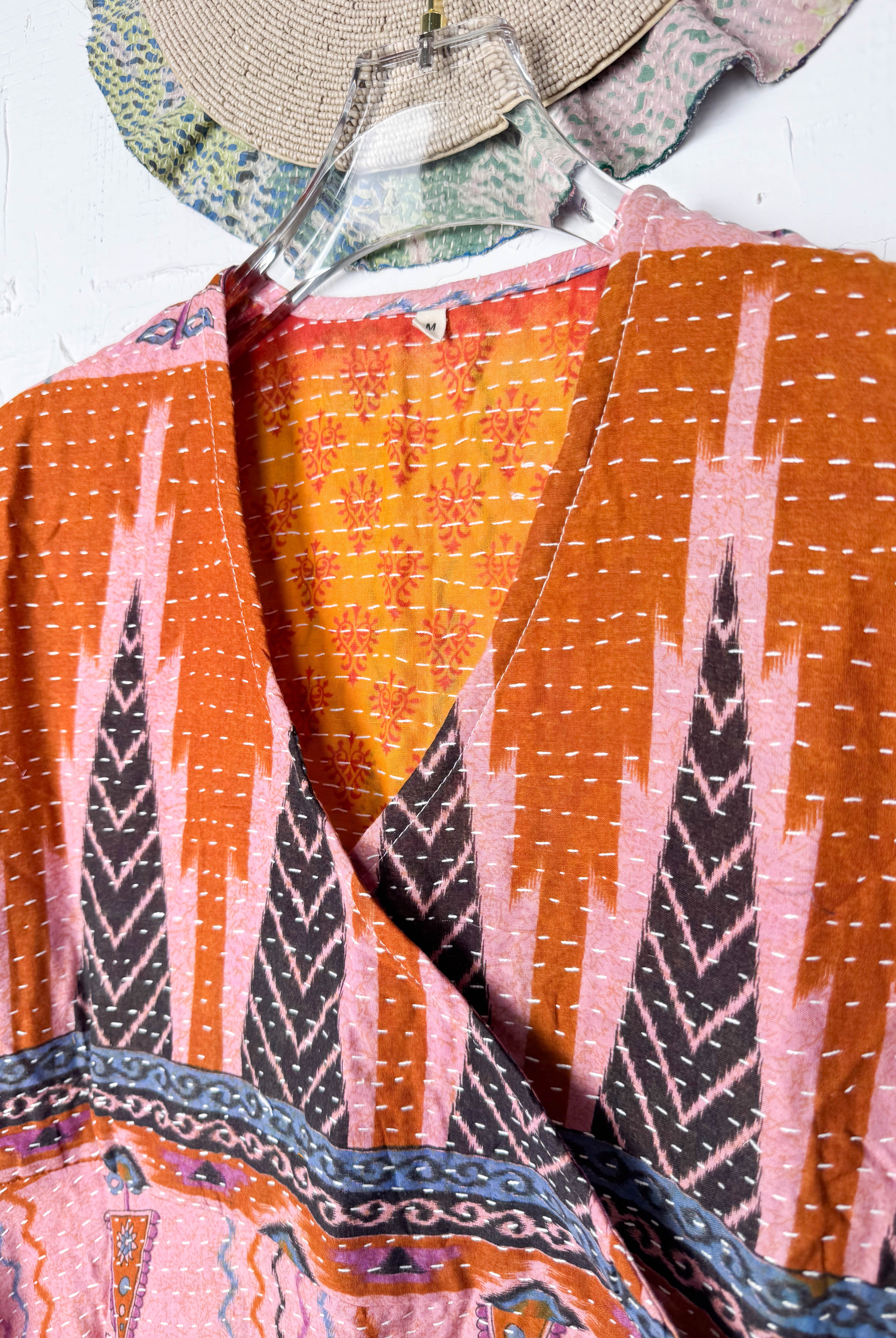 Indian print wrap dress - Love Protect Sustain