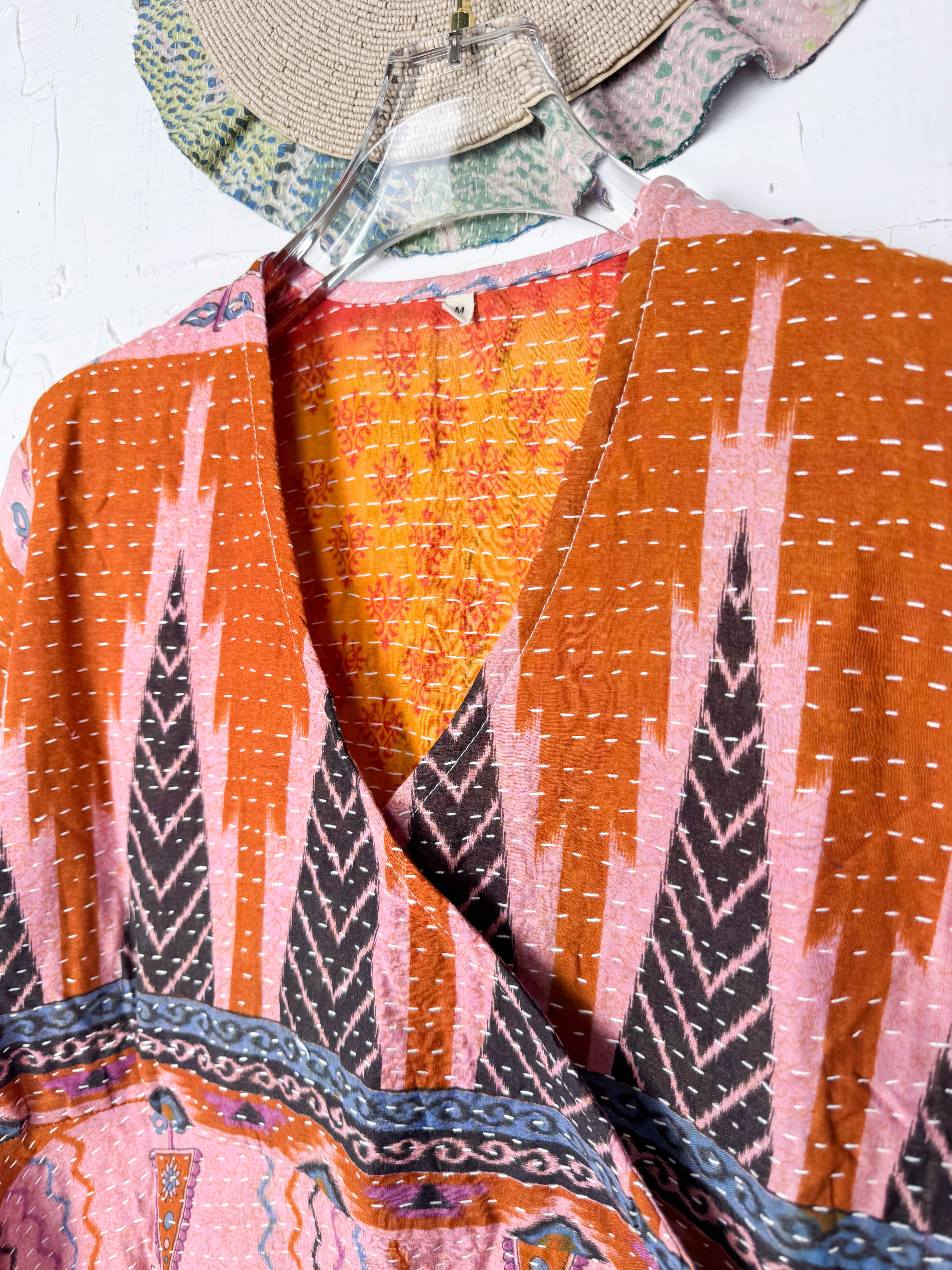 Indian print wrap dress - Love Protect Sustain