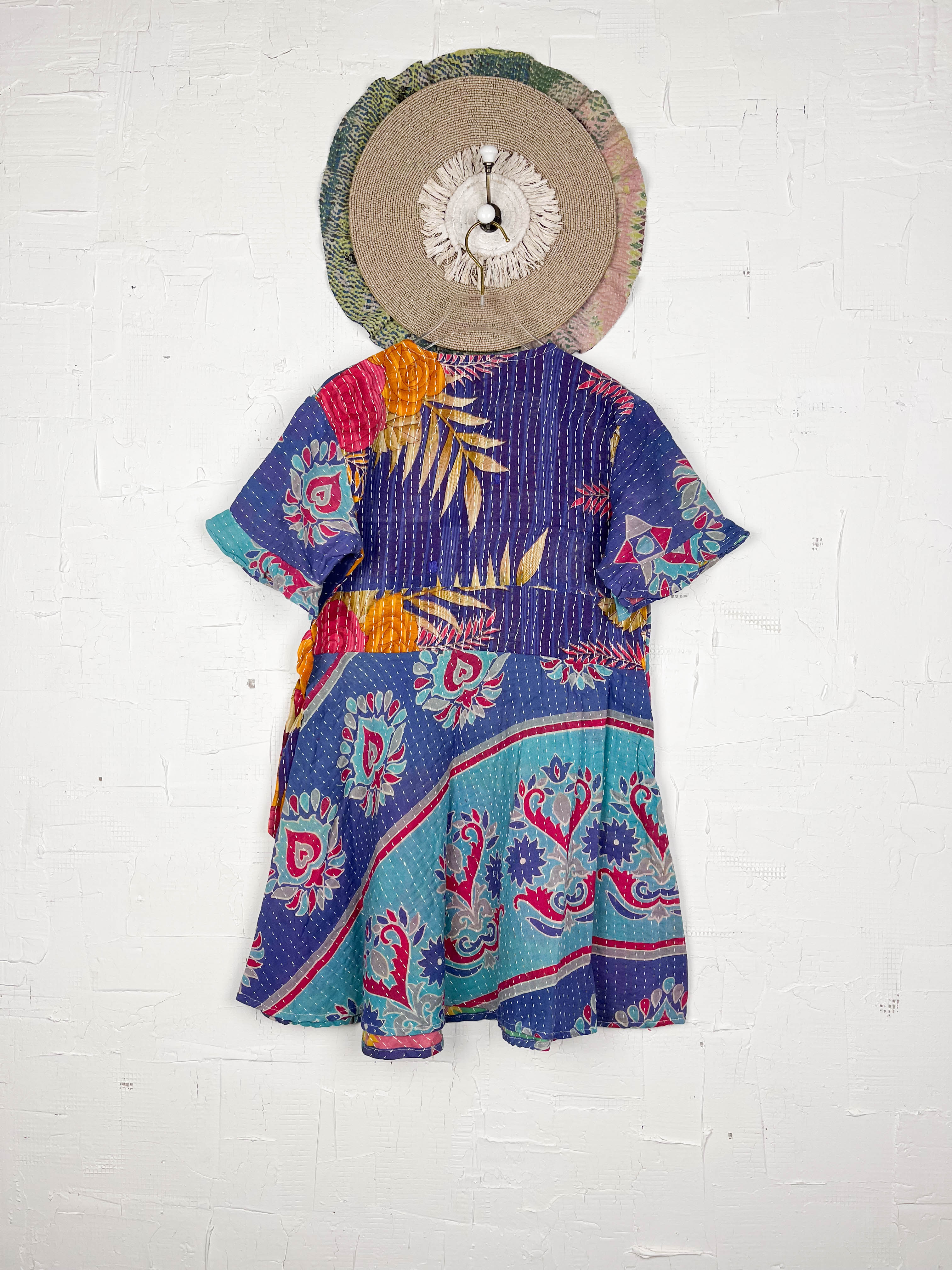 Kantha Blue Dress - Love Protect Sustain