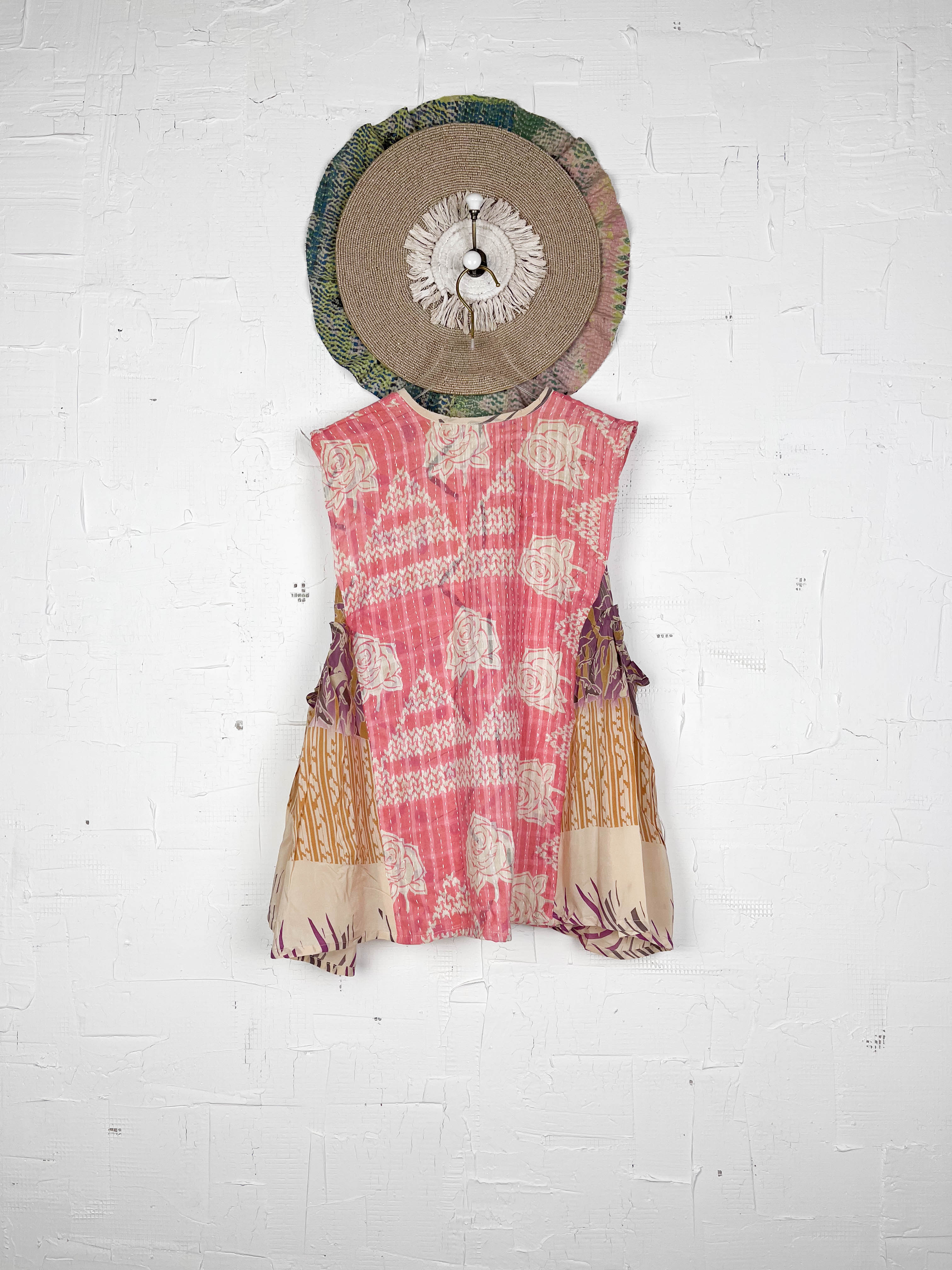 Kantha embroidered vest - Love Protect Sustain