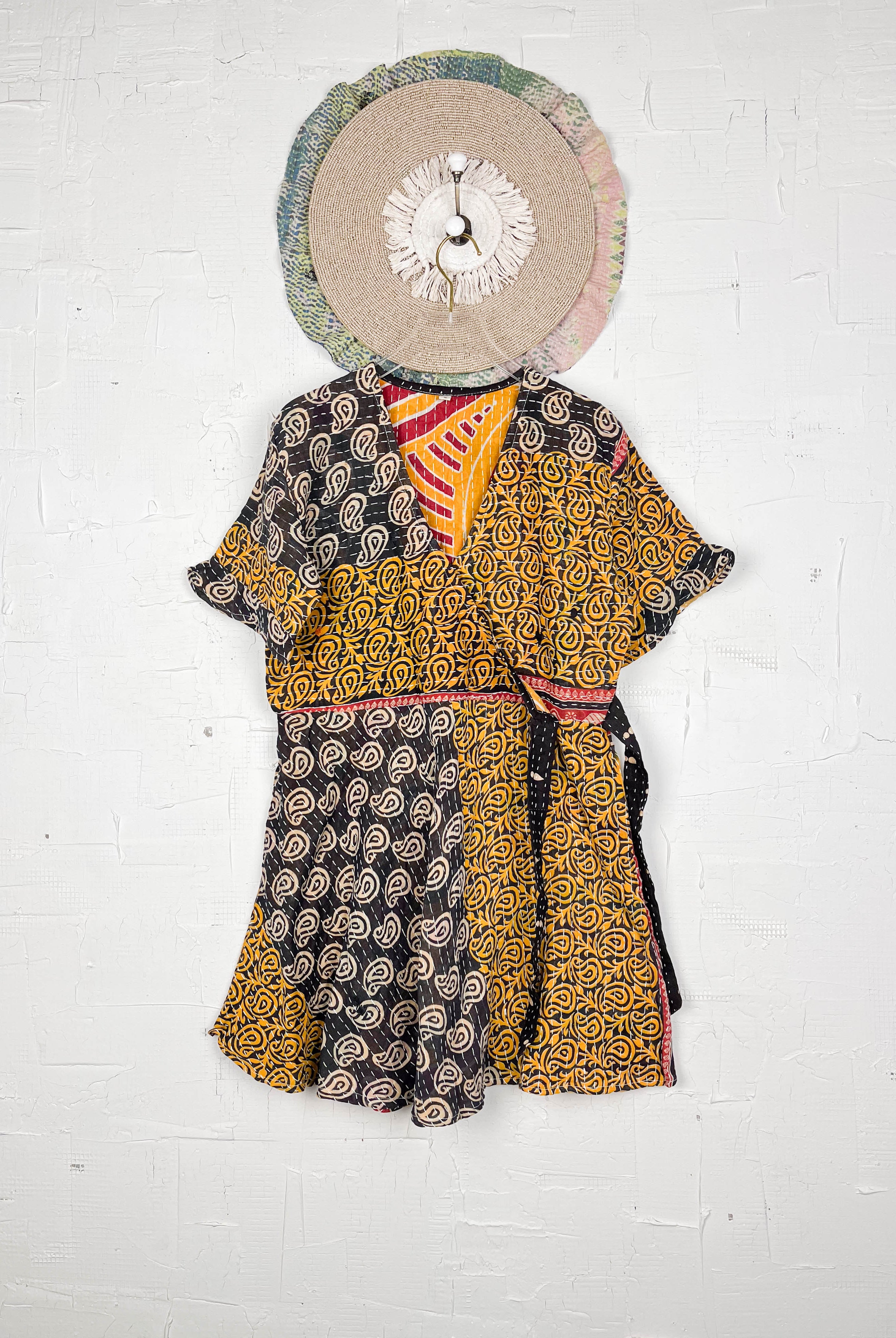 Kantha midi dress - Love Protect Sustain