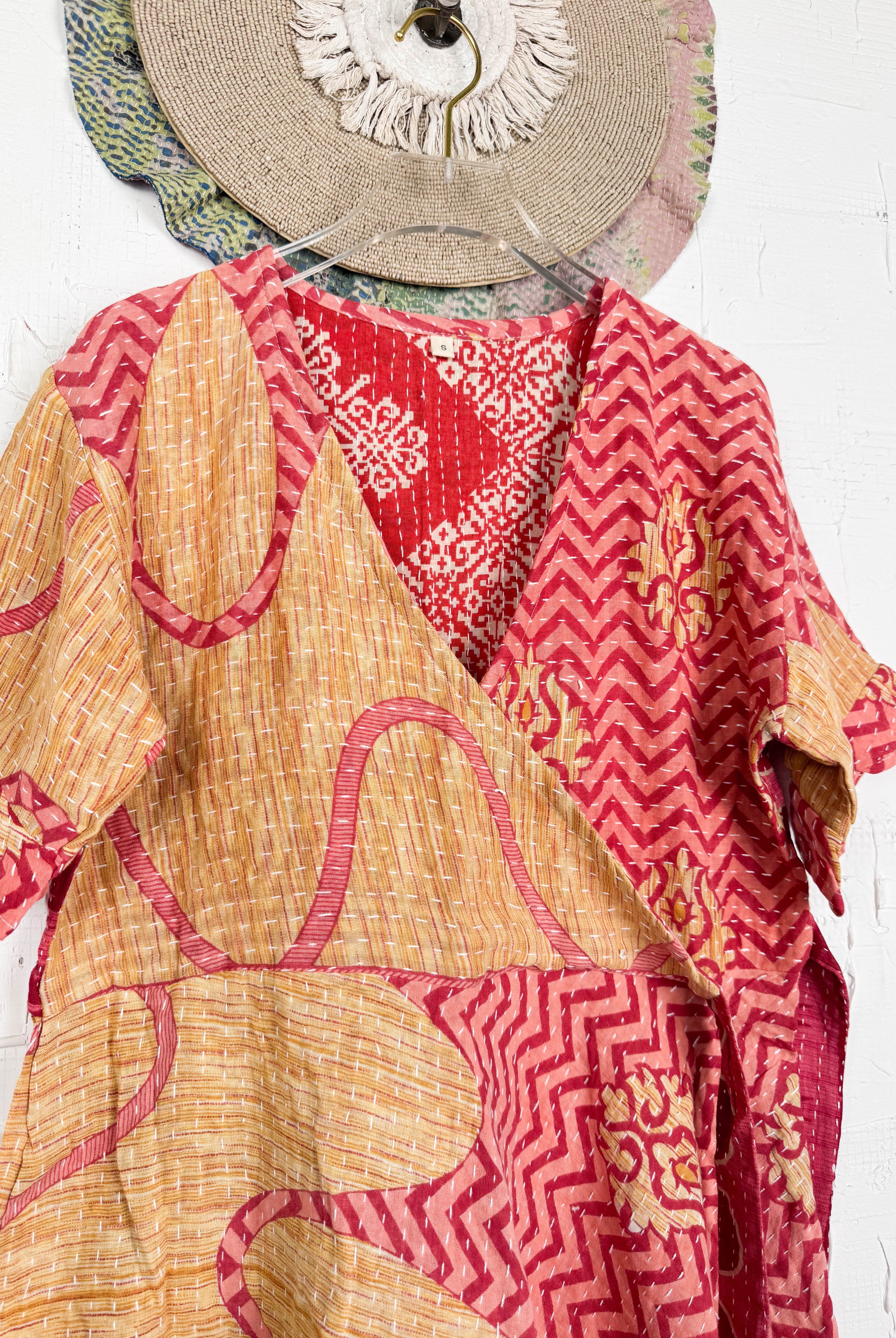 Kantha midi dress - Love Protect Sustain