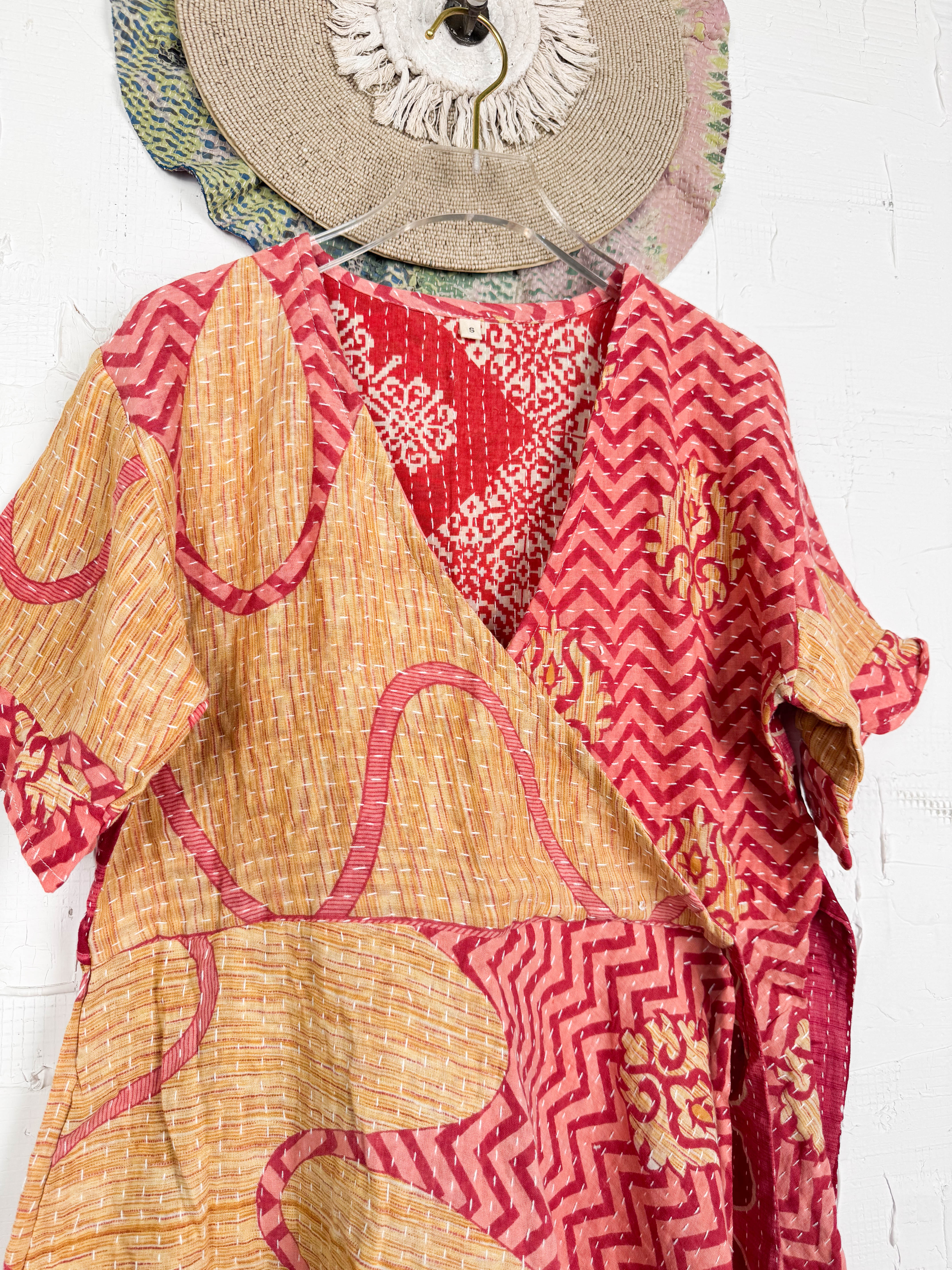 Kantha midi dress - Love Protect Sustain