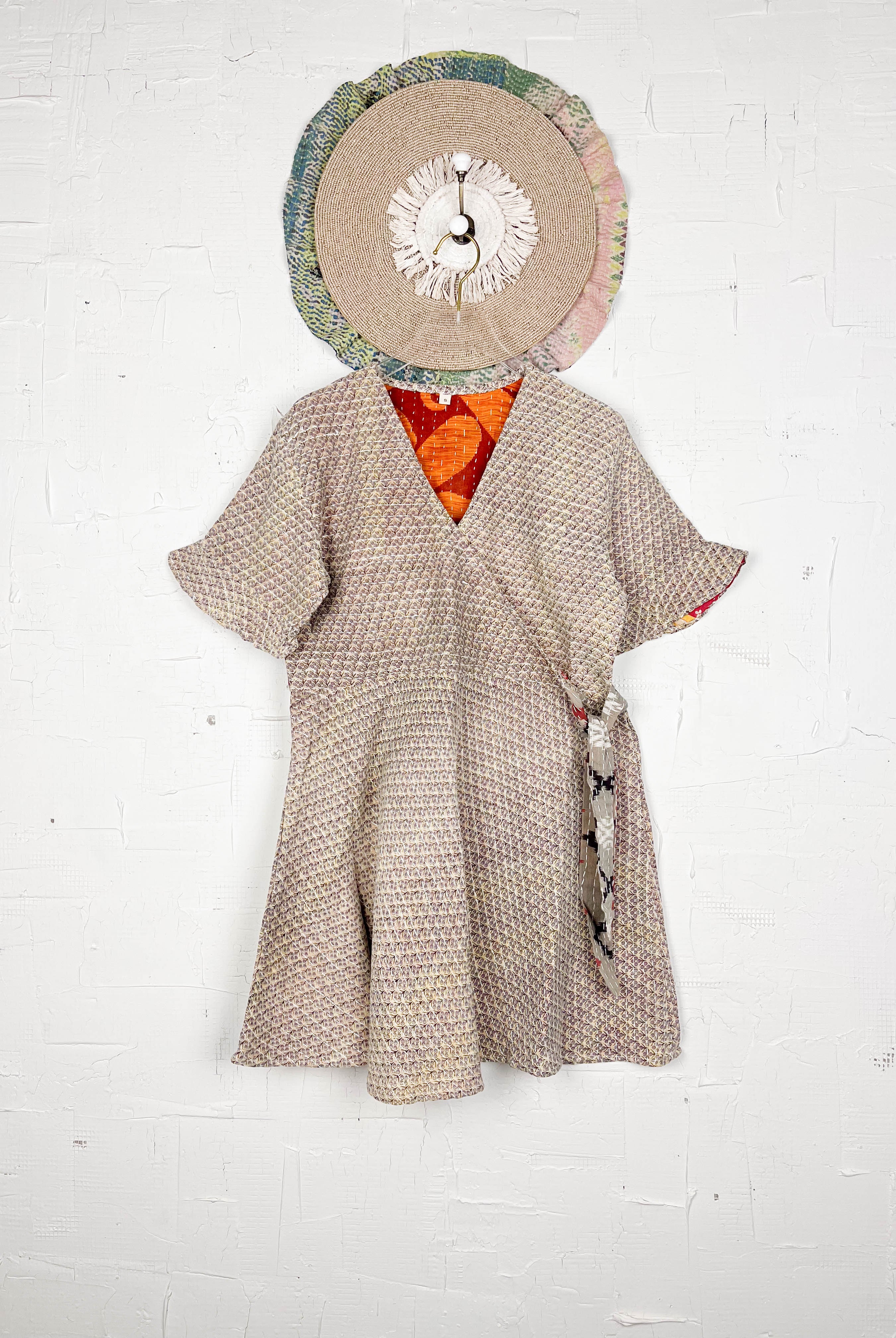 Kantha midi dress - Love Protect Sustain