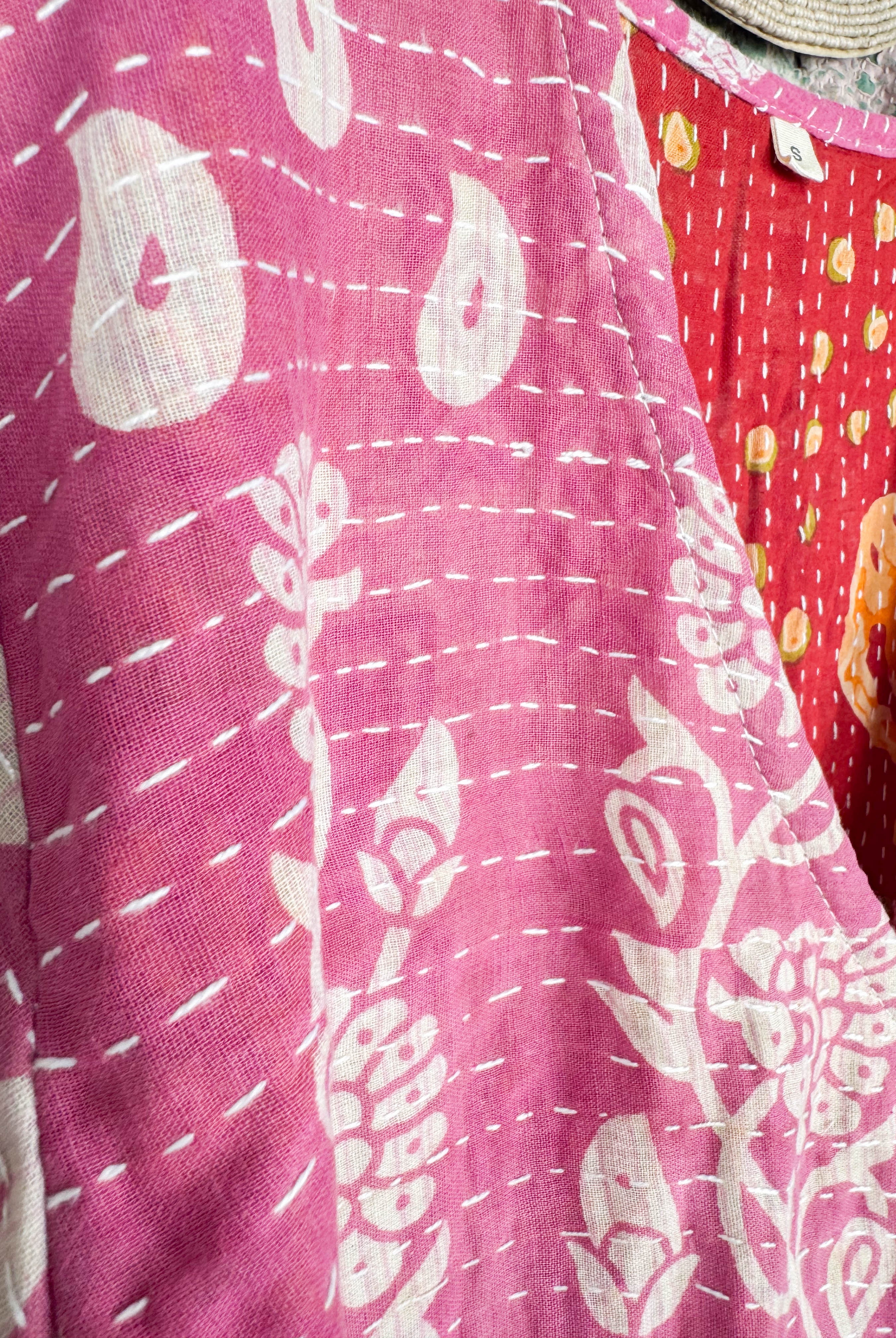 Kantha midi dress - Love Protect Sustain