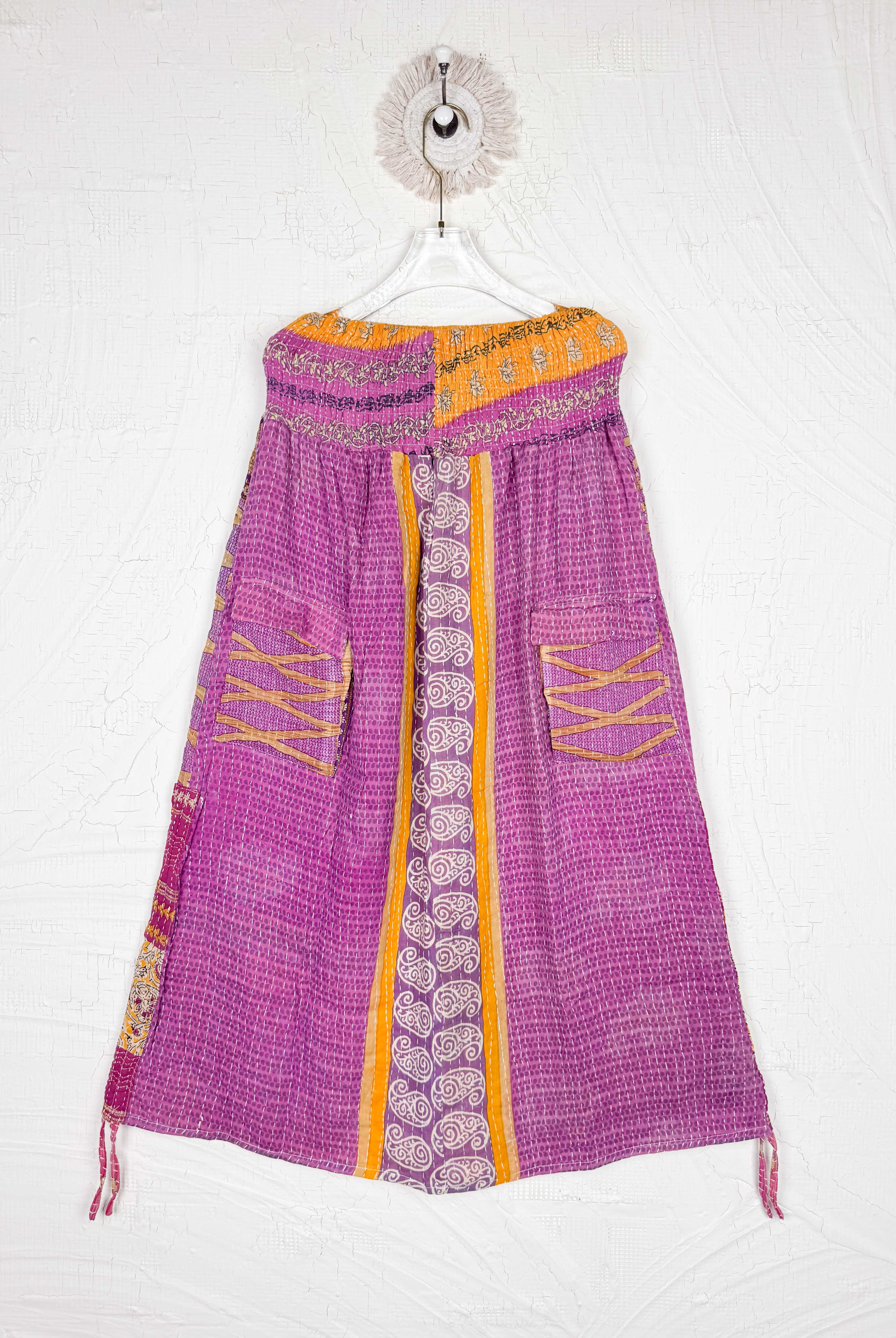 Kantha patchwork maxi skirt - Love Protect Sustain