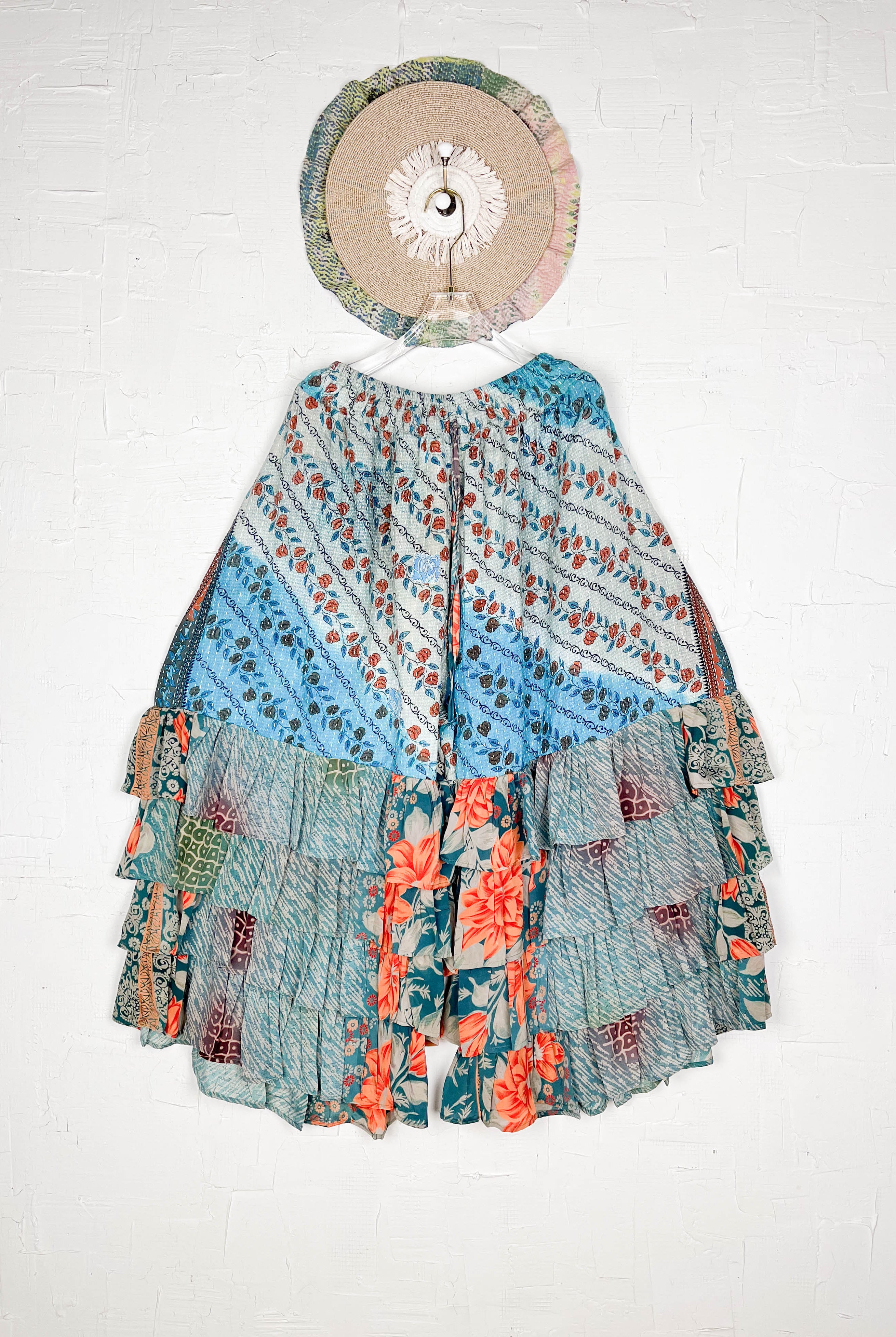 Kantha silk frill pants - Love Protect Sustain