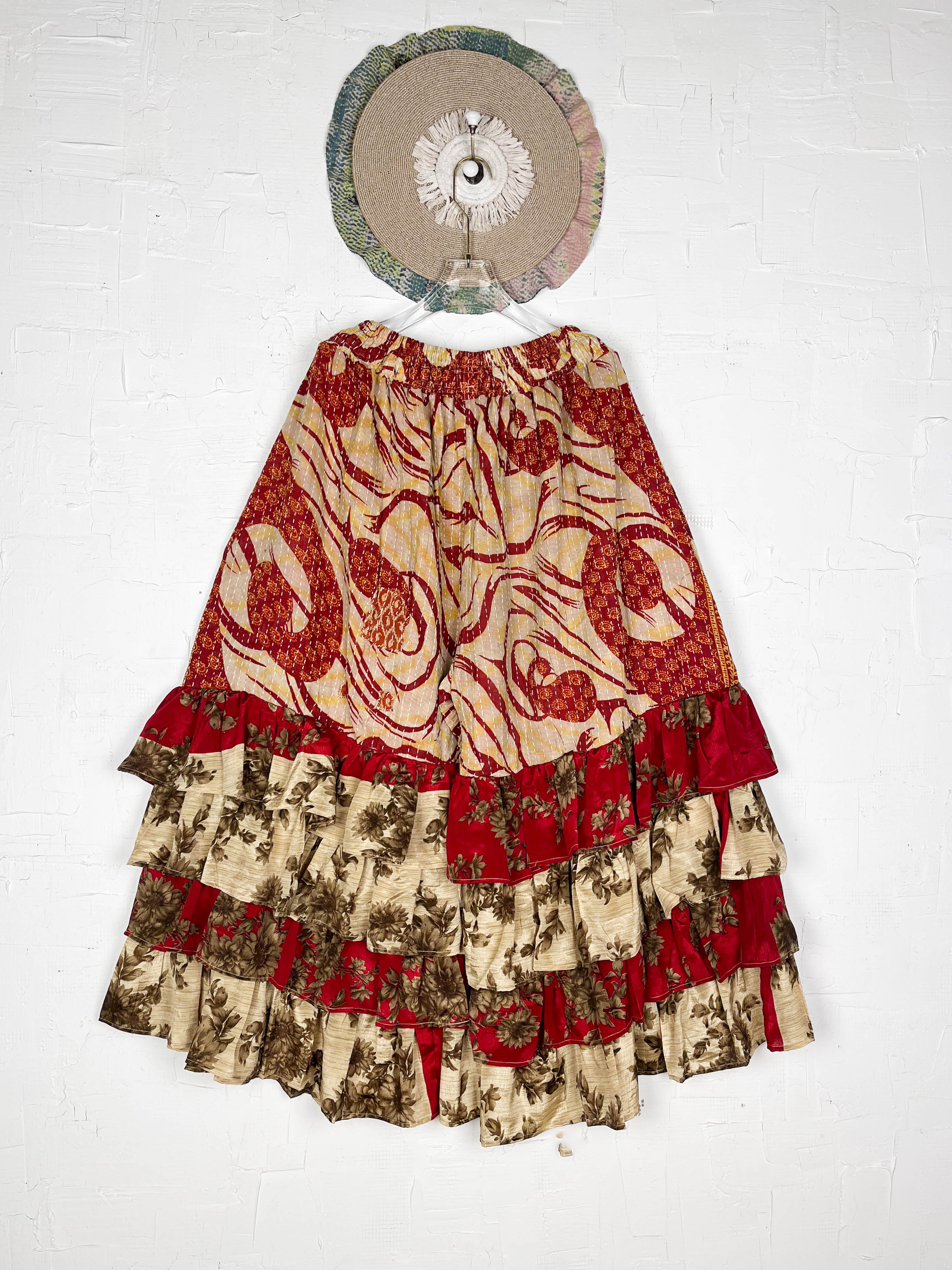 Kantha silk frill pants for all occasions - Love Protect Sustain