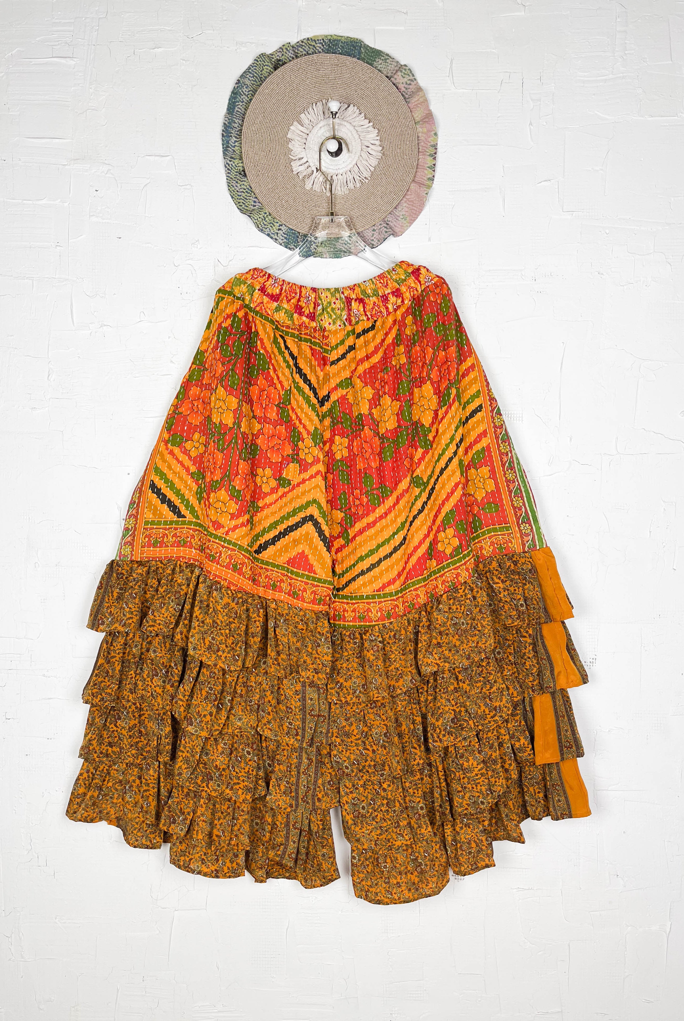 Kantha silk pants for baby bump - Love Protect Sustain