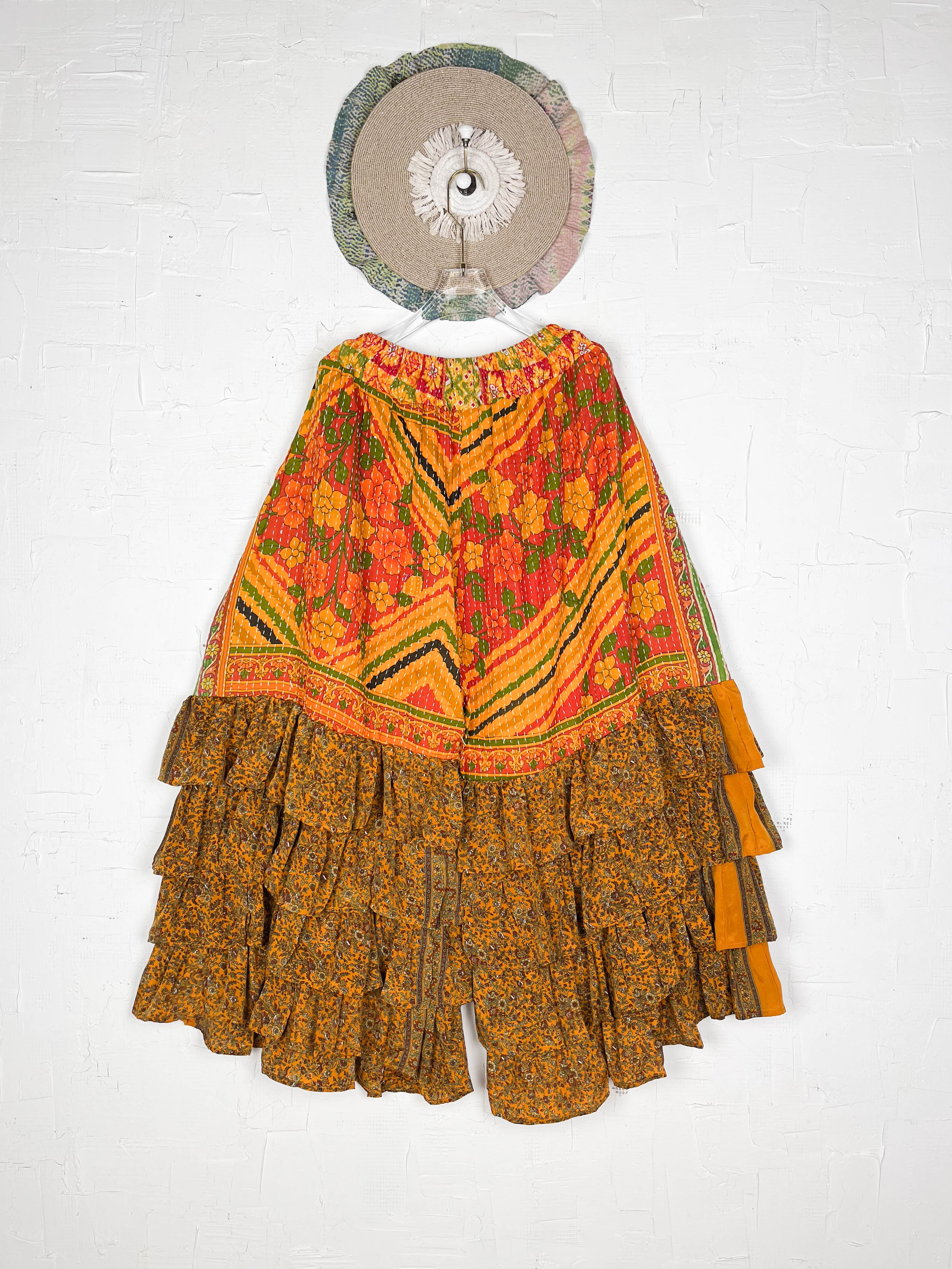 Kantha silk pants for baby bump - Love Protect Sustain