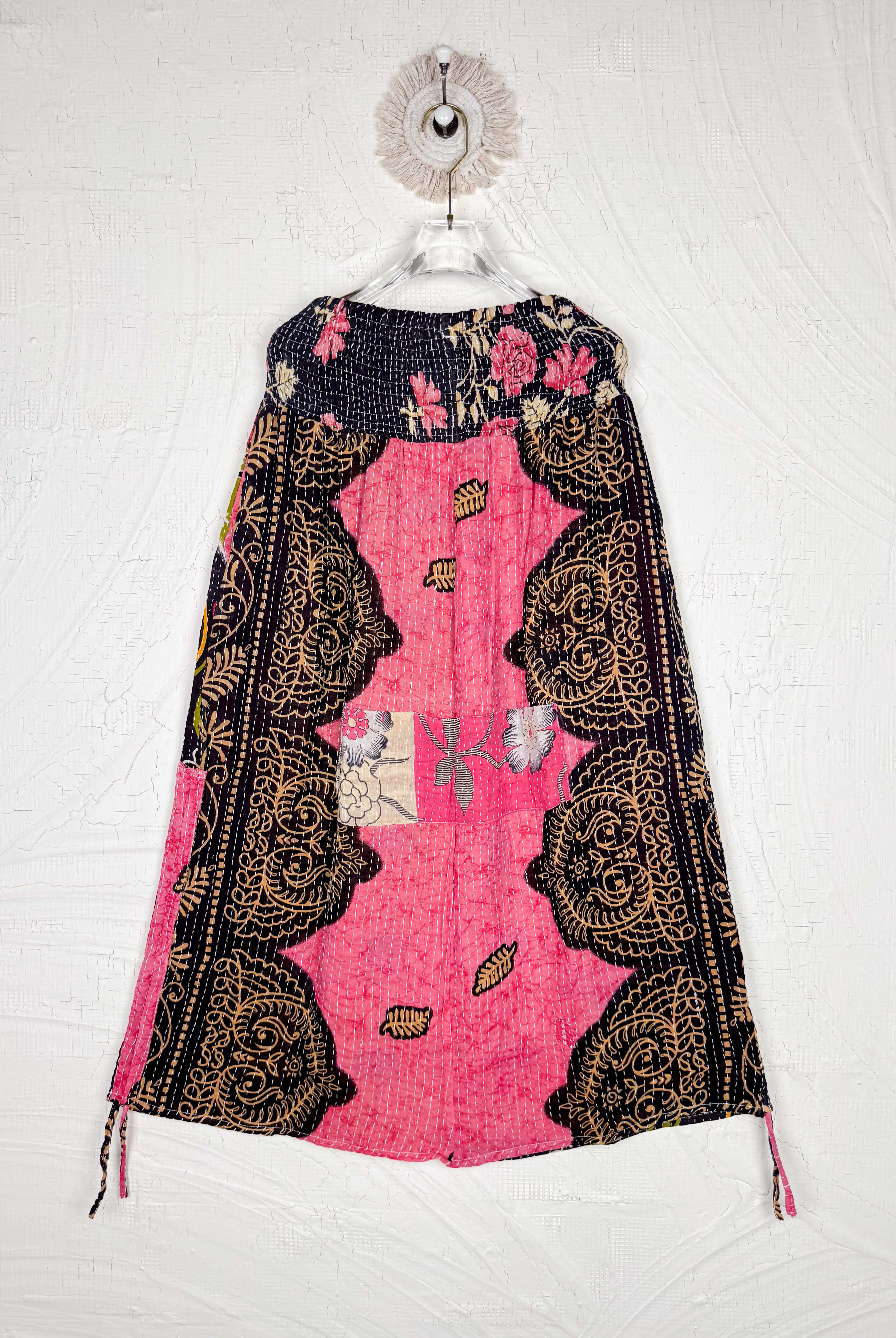 Kantha skirt with floralprint - Love Protect Sustain