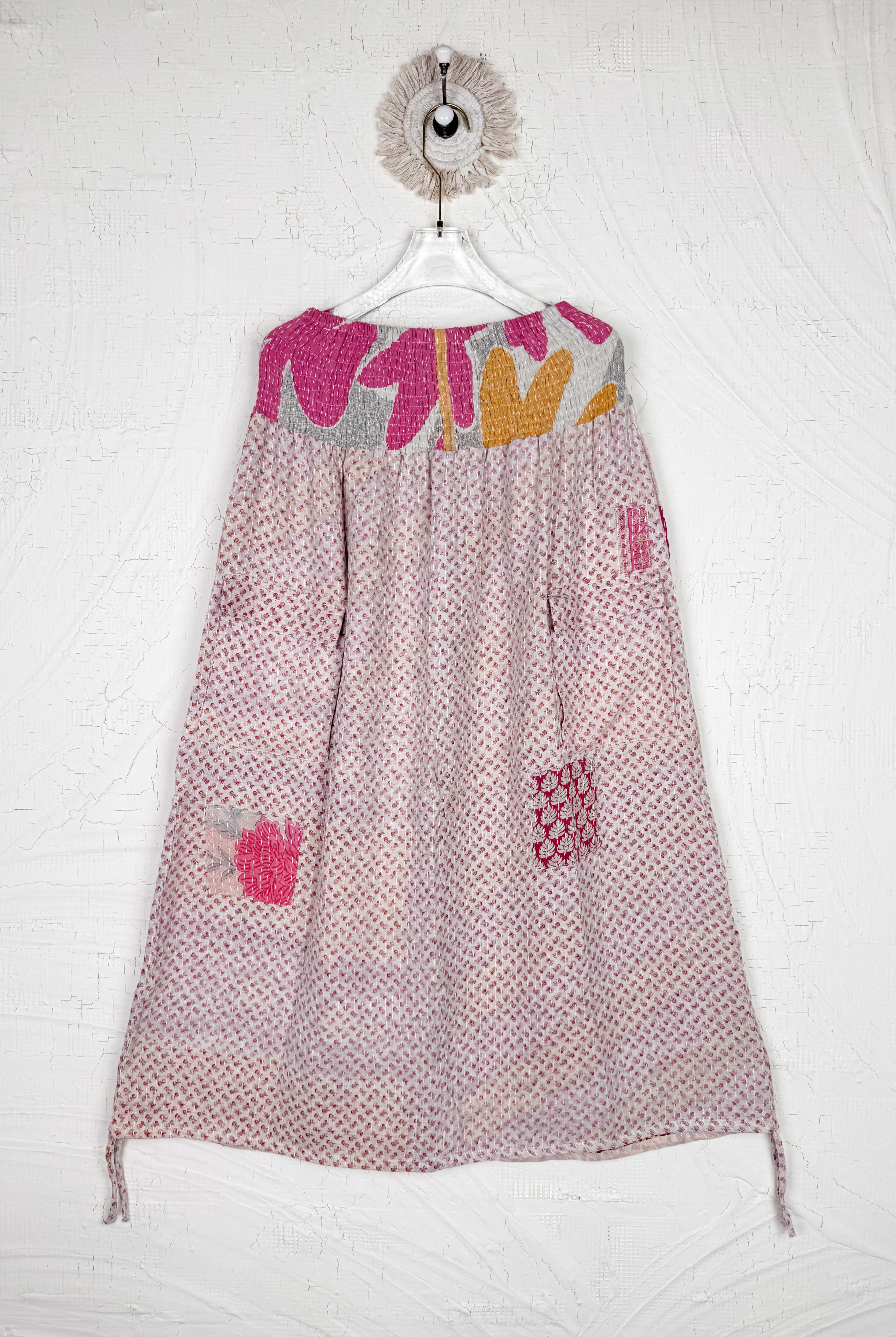 Kantha skirt with floral print - Love Protect Sustain