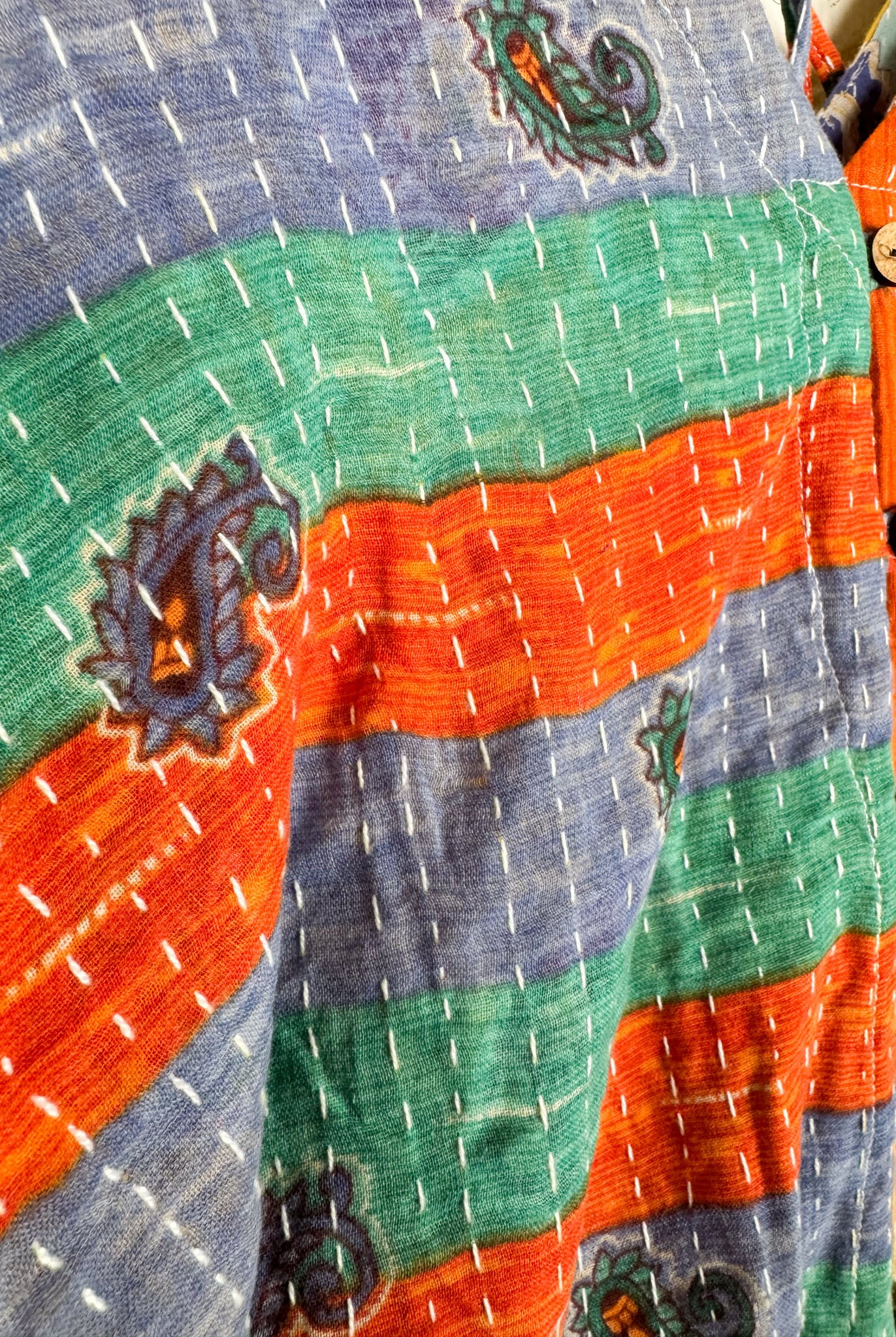 Kantha stitch bohemian overalls - Love Protect Sustain