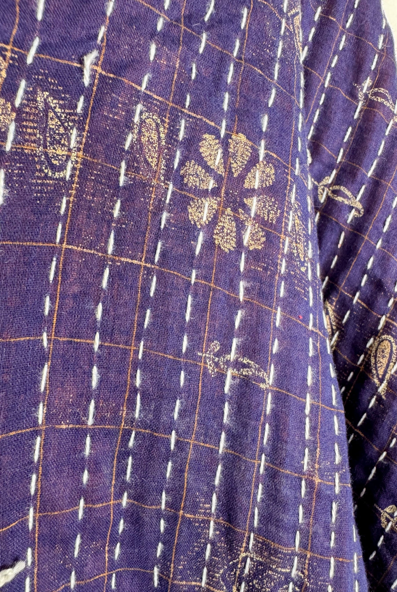 Kantha stitch bohemian overalls - Love Protect Sustain