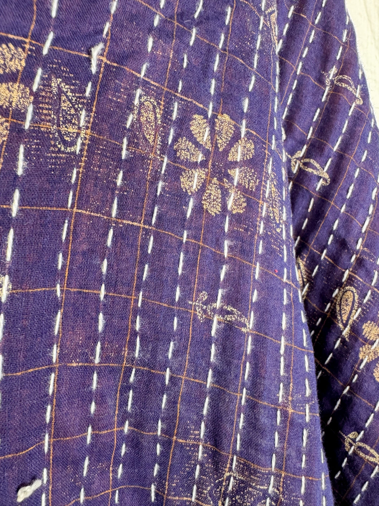 Kantha stitch bohemian overalls - Love Protect Sustain