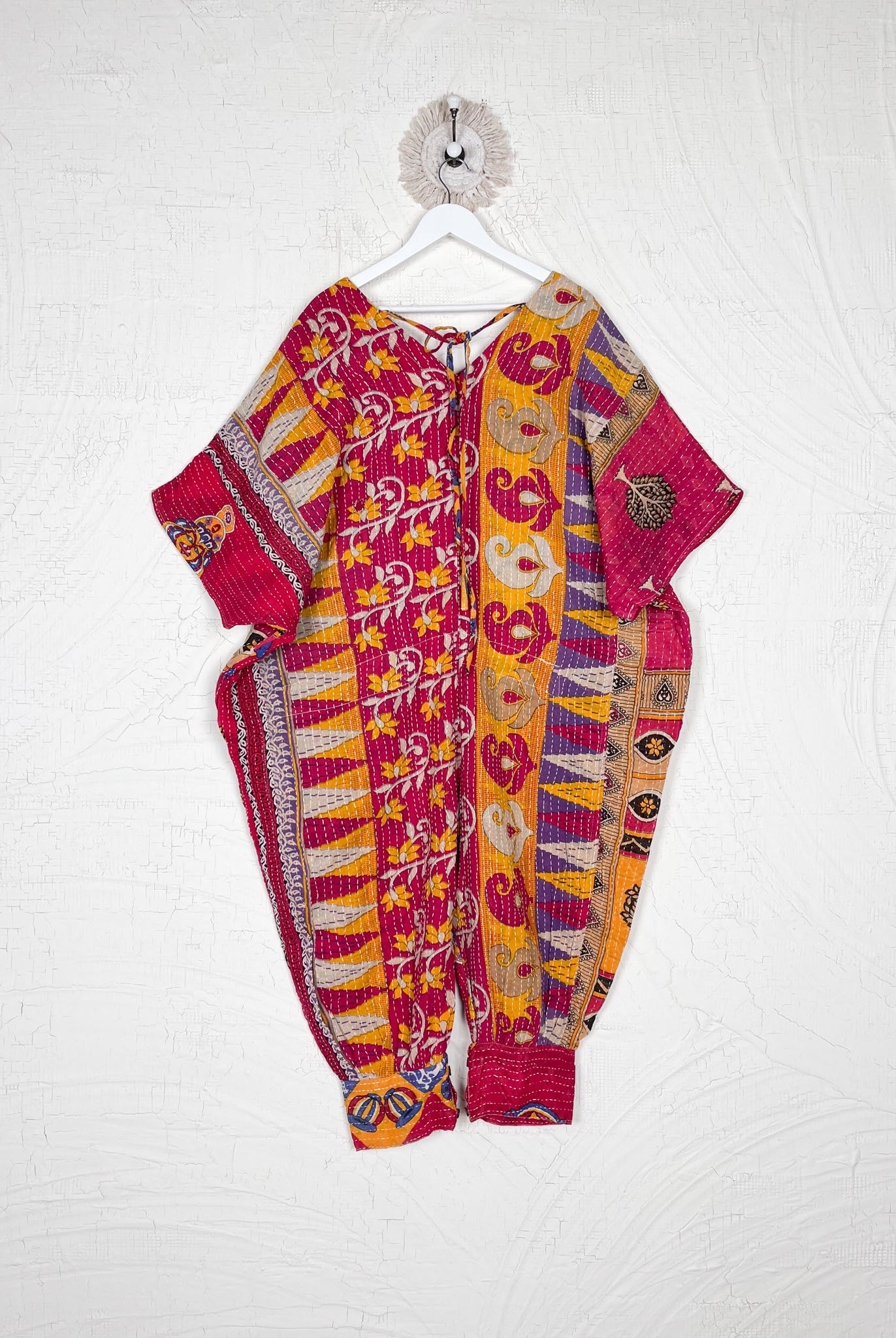 Kantha stitch bohemian overalls - Love Protect Sustain