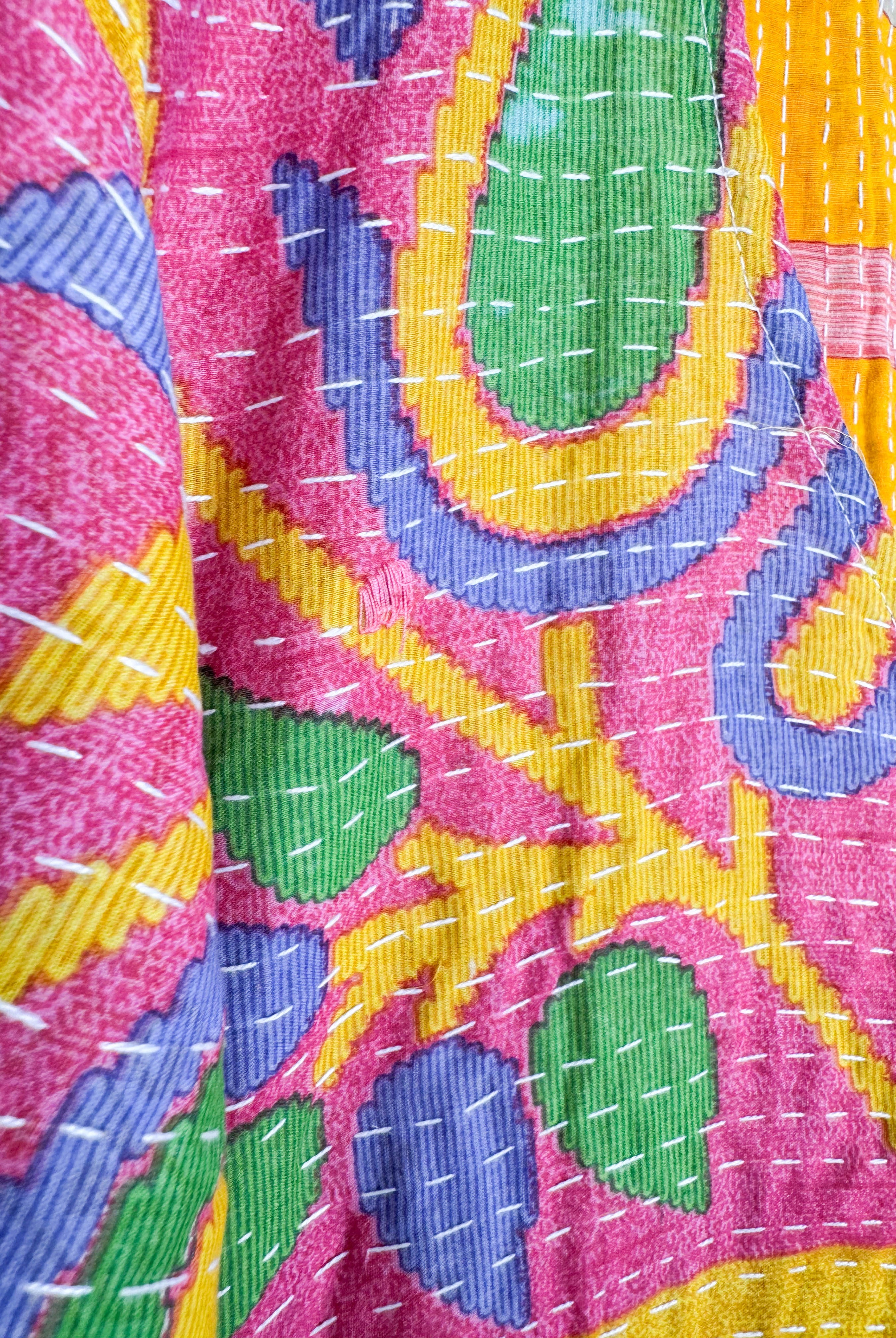 Kantha stitch dress - Love Protect Sustain