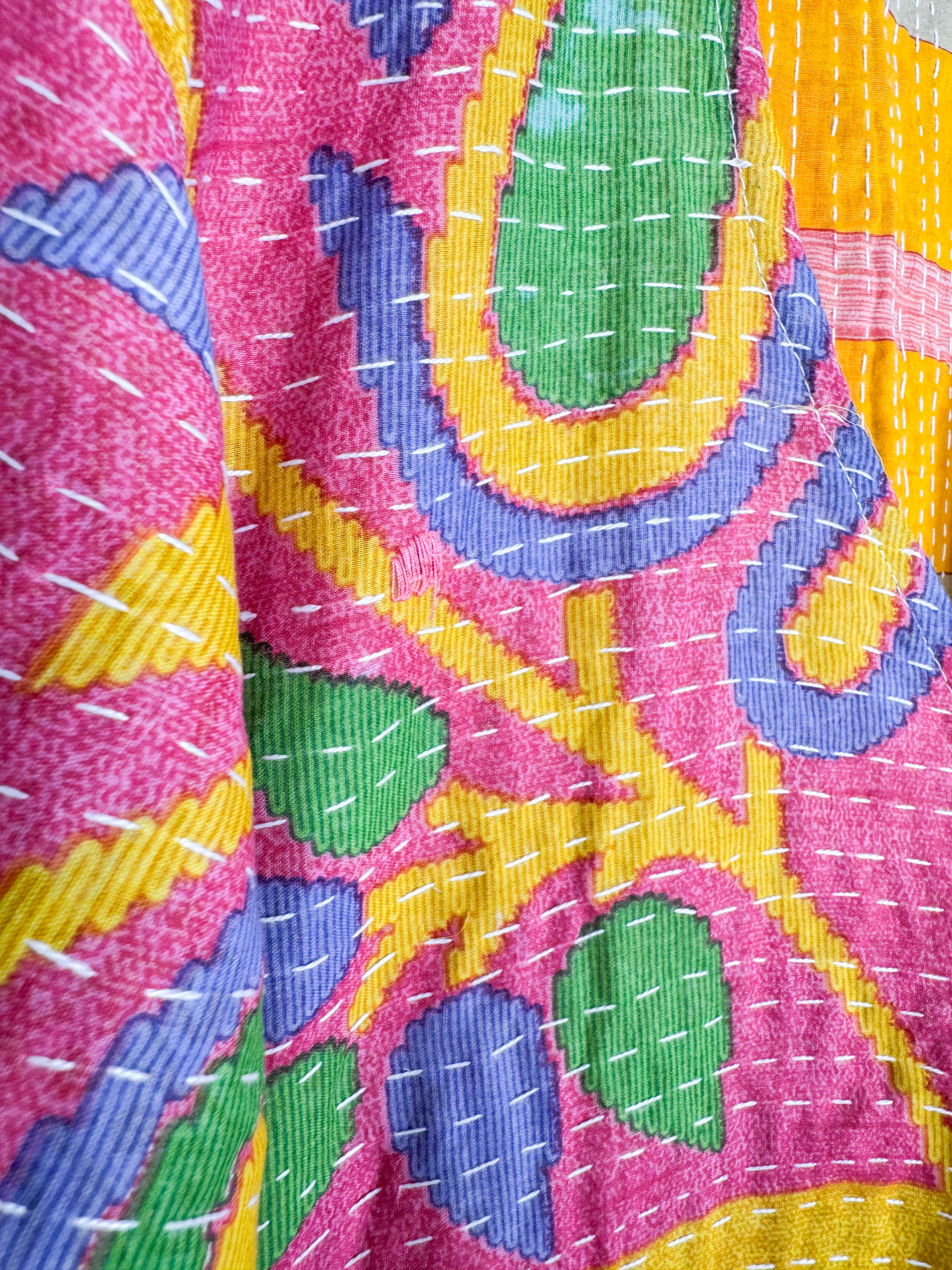 Kantha stitch dress - Love Protect Sustain