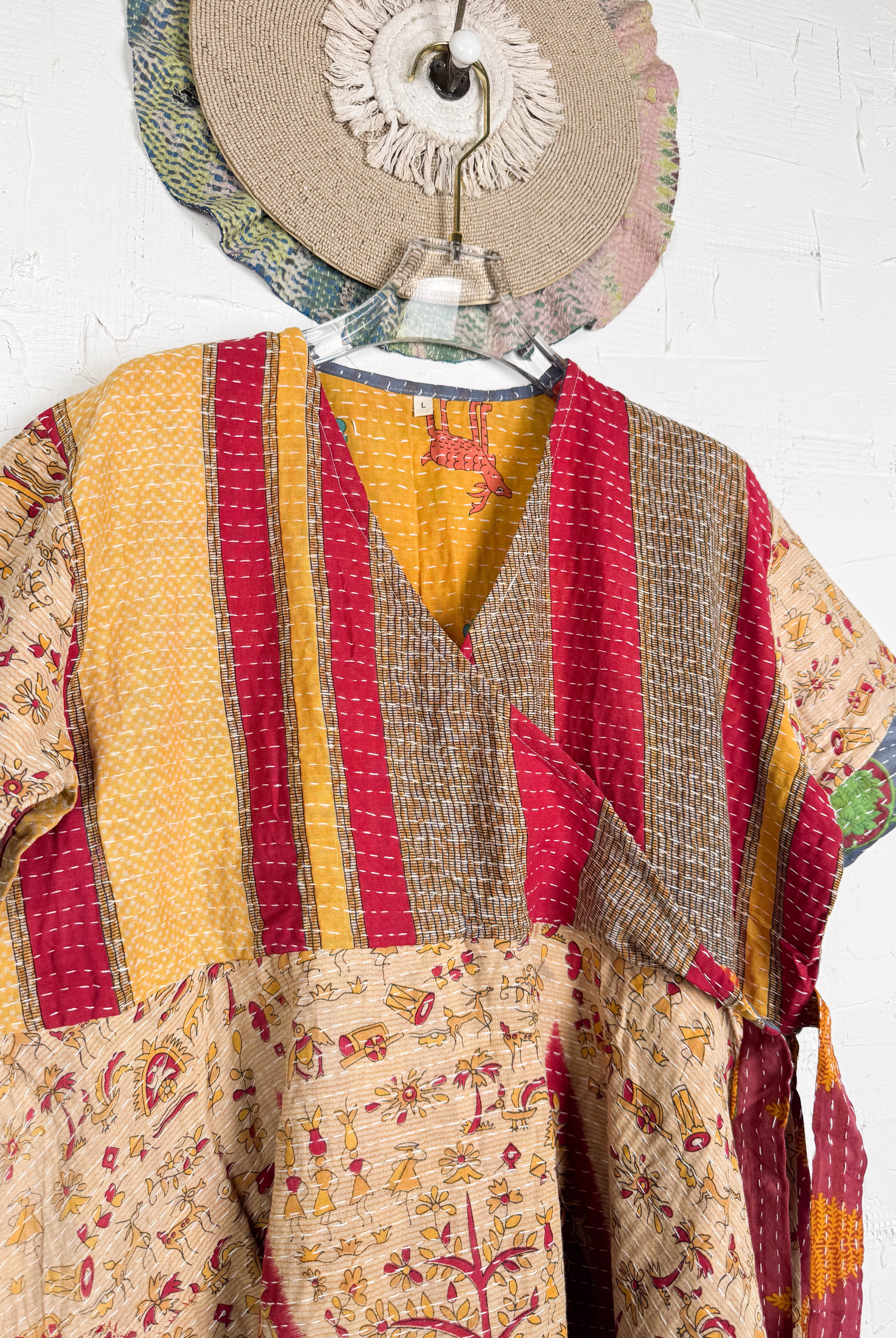 Kantha stitch dress - Love Protect Sustain