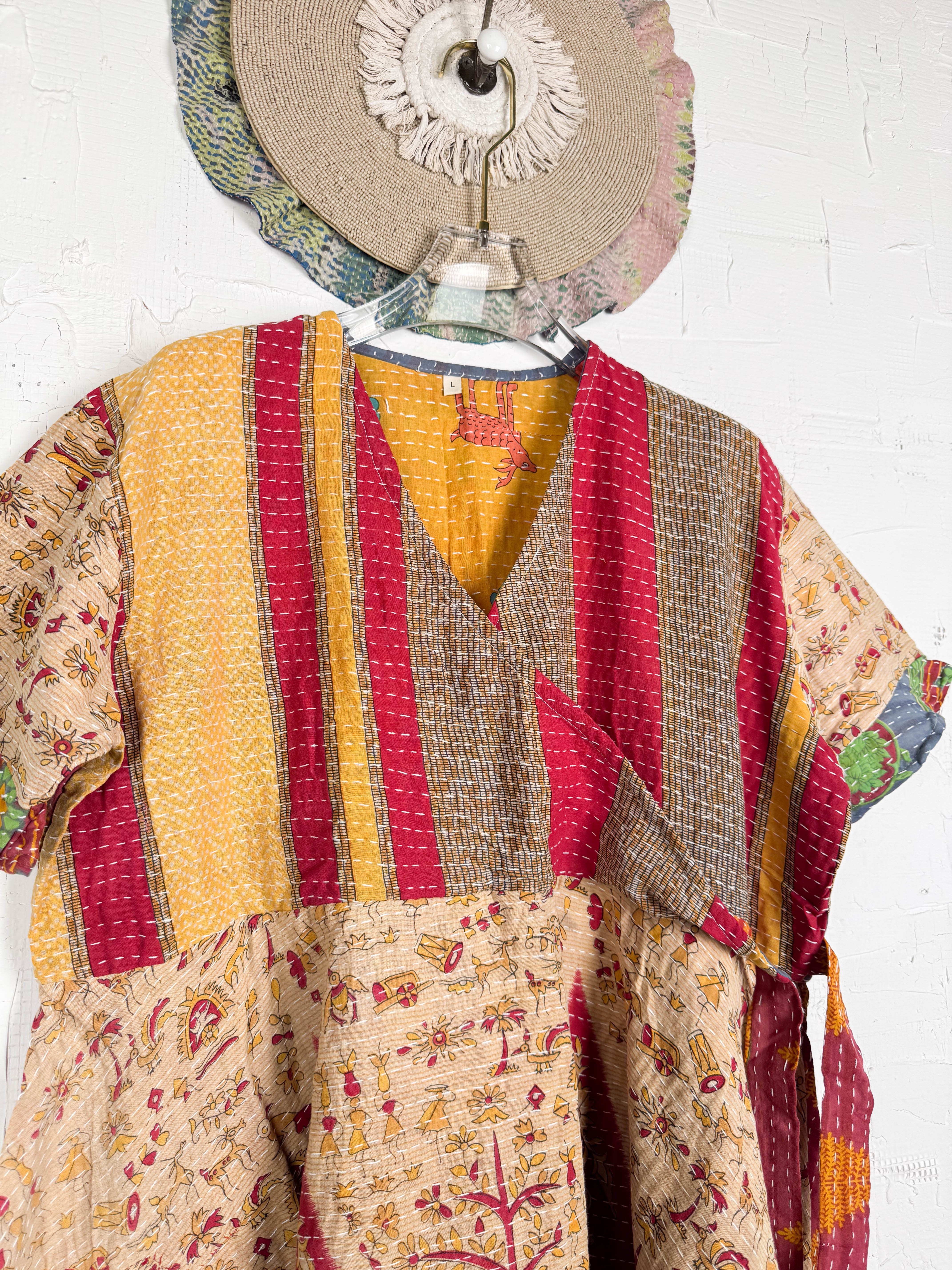 Kantha stitch dress - Love Protect Sustain