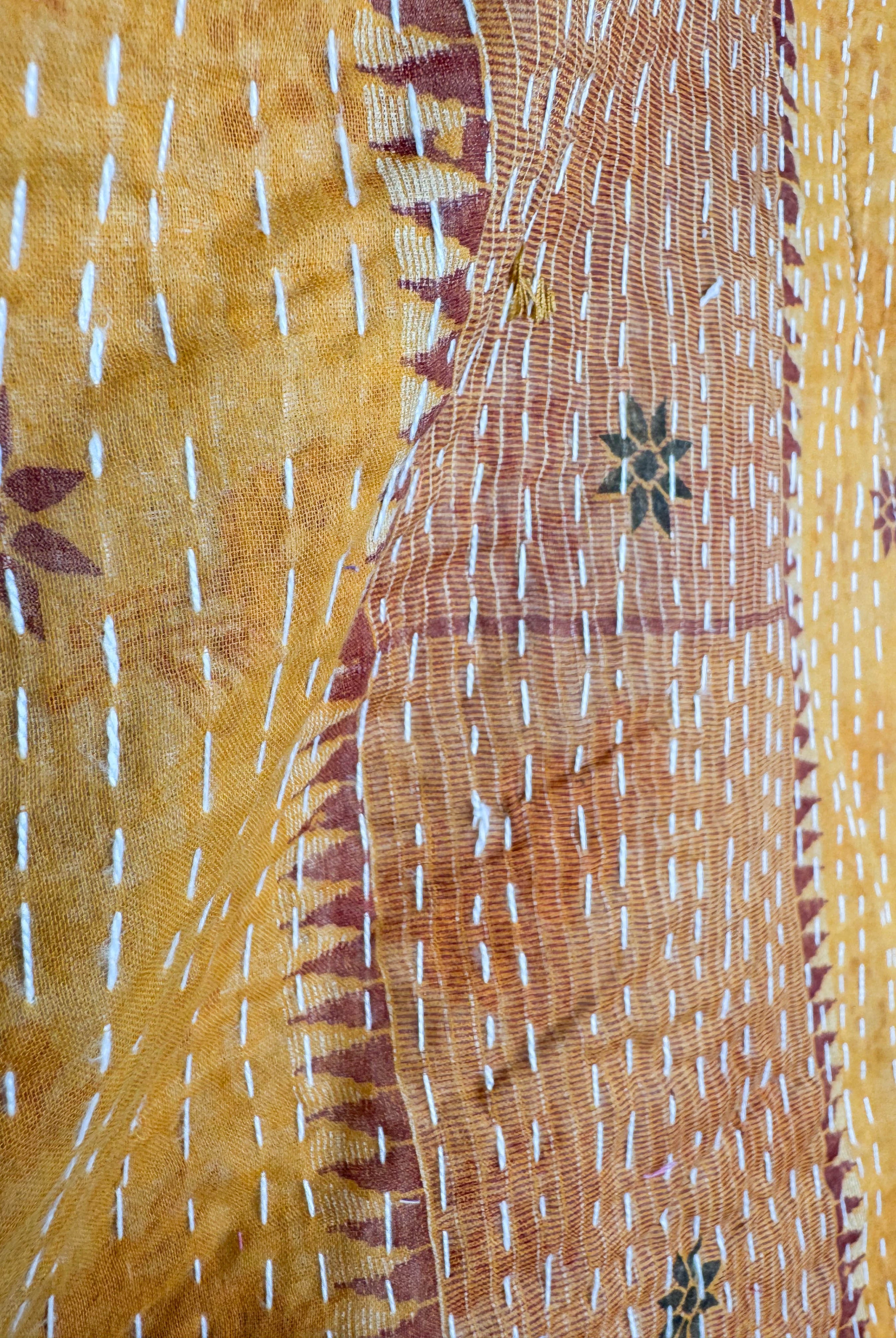 Kantha stitched crop top - Love Protect Sustain