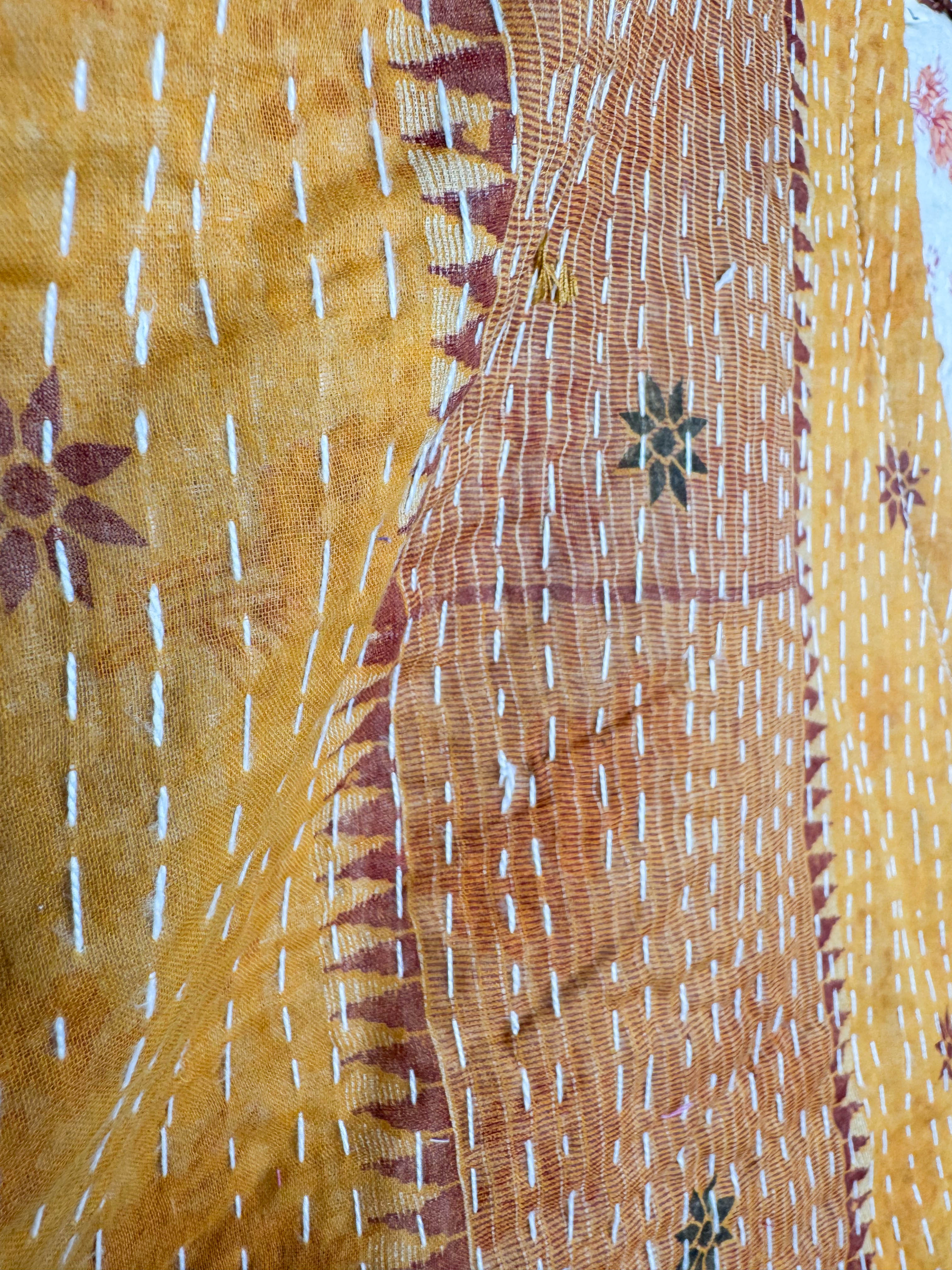 Kantha stitched crop top - Love Protect Sustain