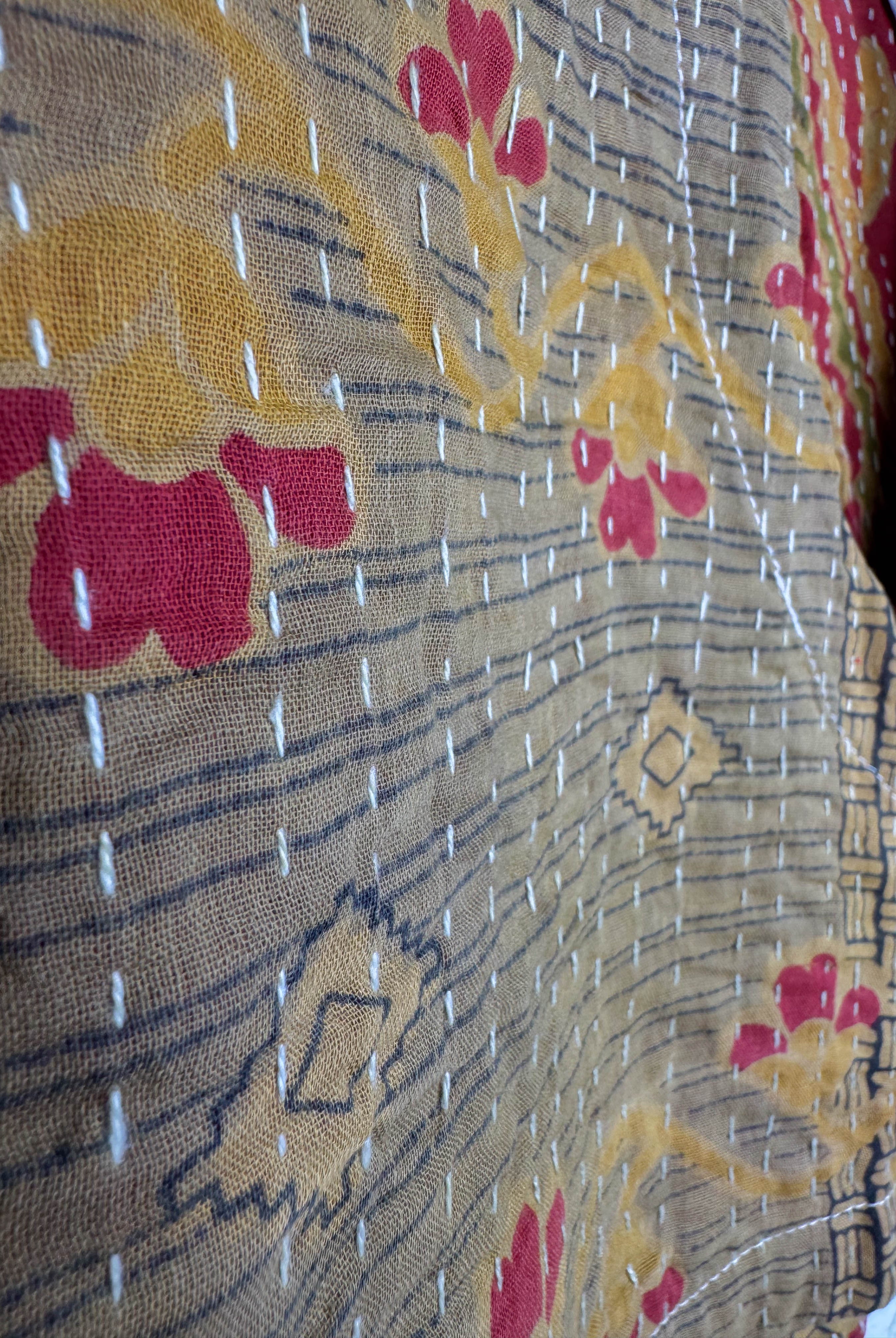 Kantha stitched crop top - Love Protect Sustain