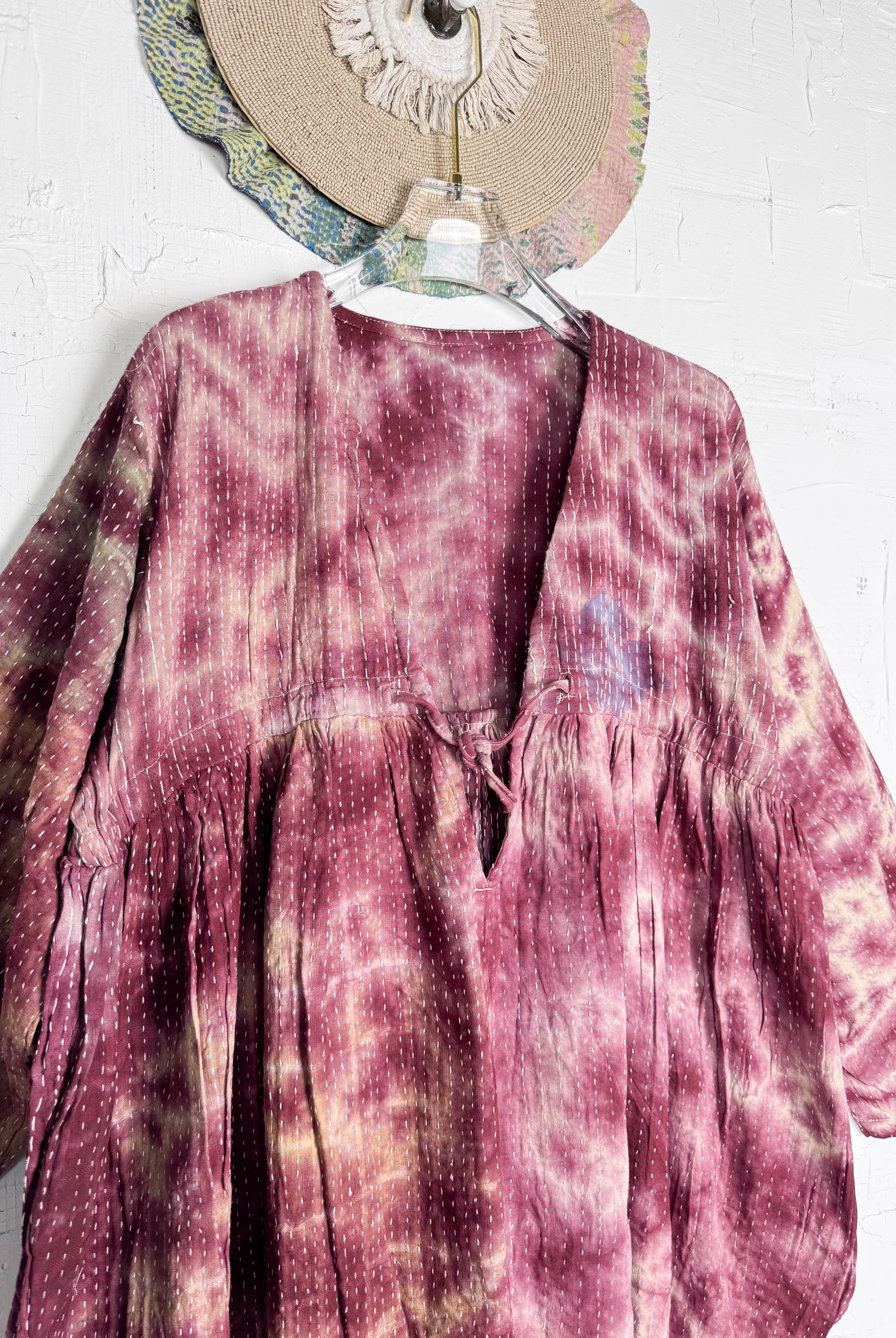 Kantha stitch jumpsuit - Love Protect Sustain