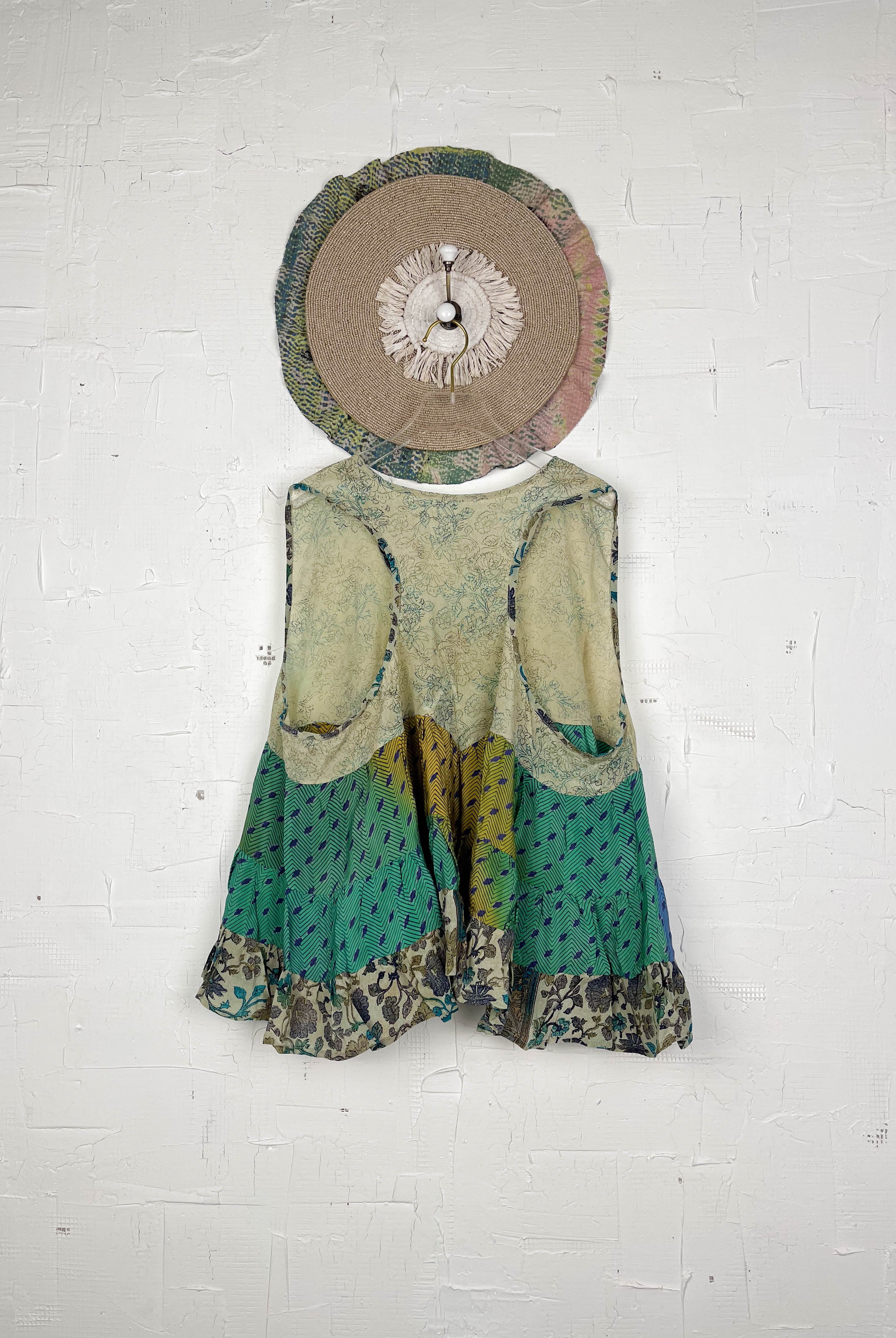 Layered silk top vintage - Love Protect Sustain