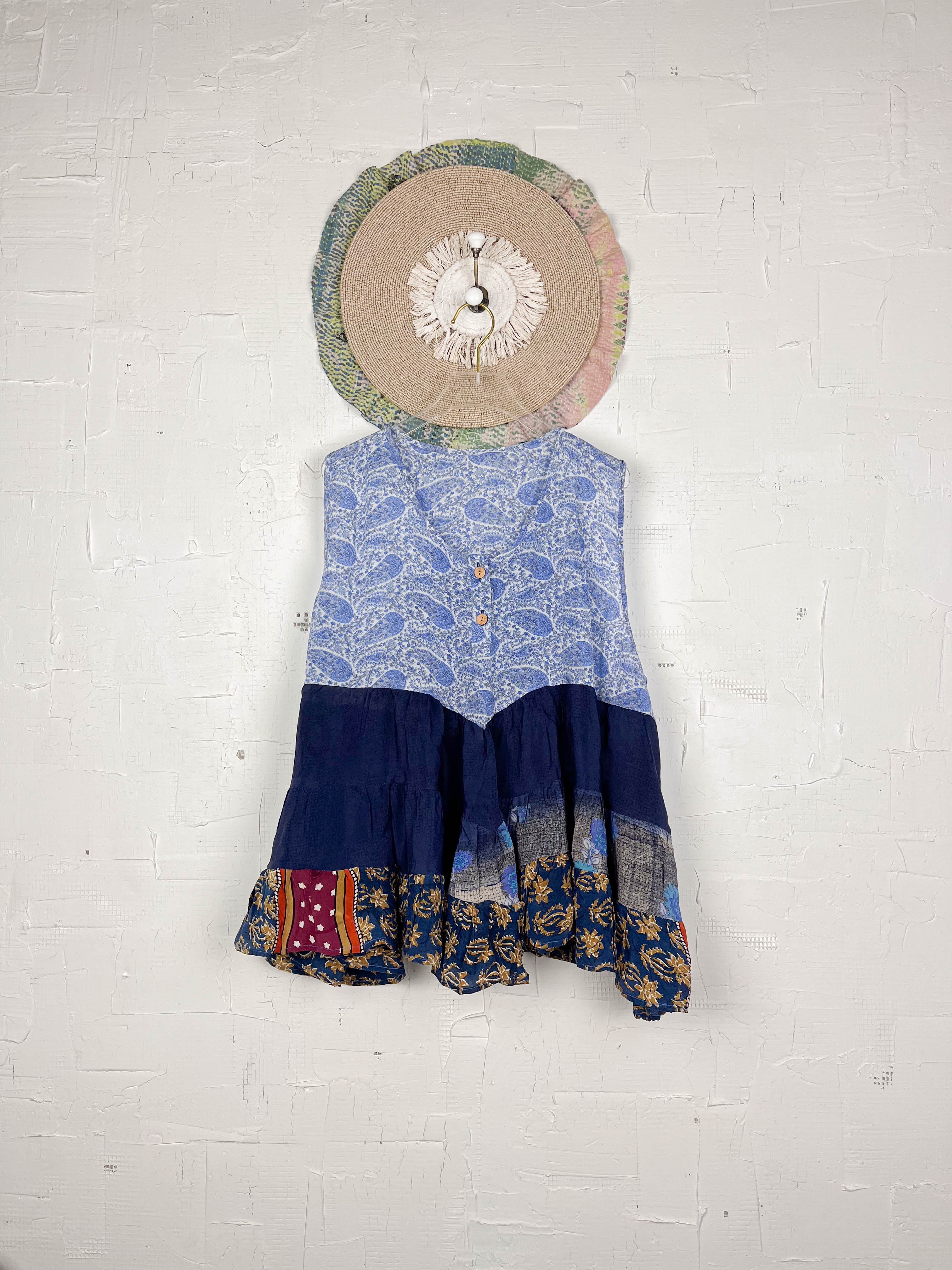 Layered silk top vintage - Love Protect Sustain