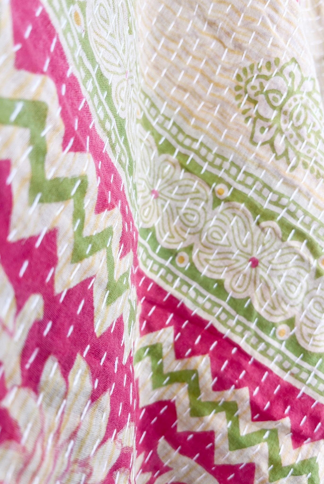 Layering kantha poncho - Love Protect Sustain