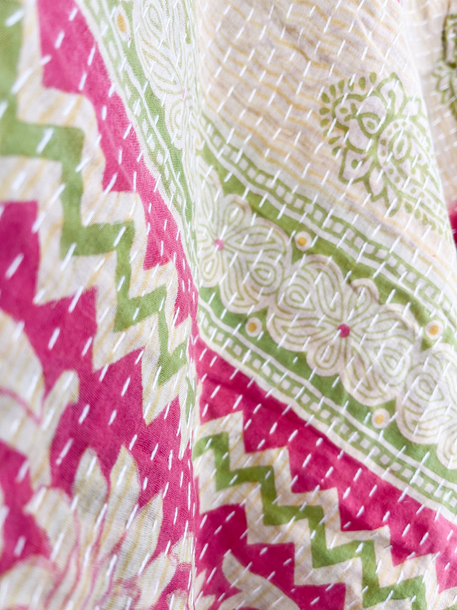 Layering kantha poncho - Love Protect Sustain