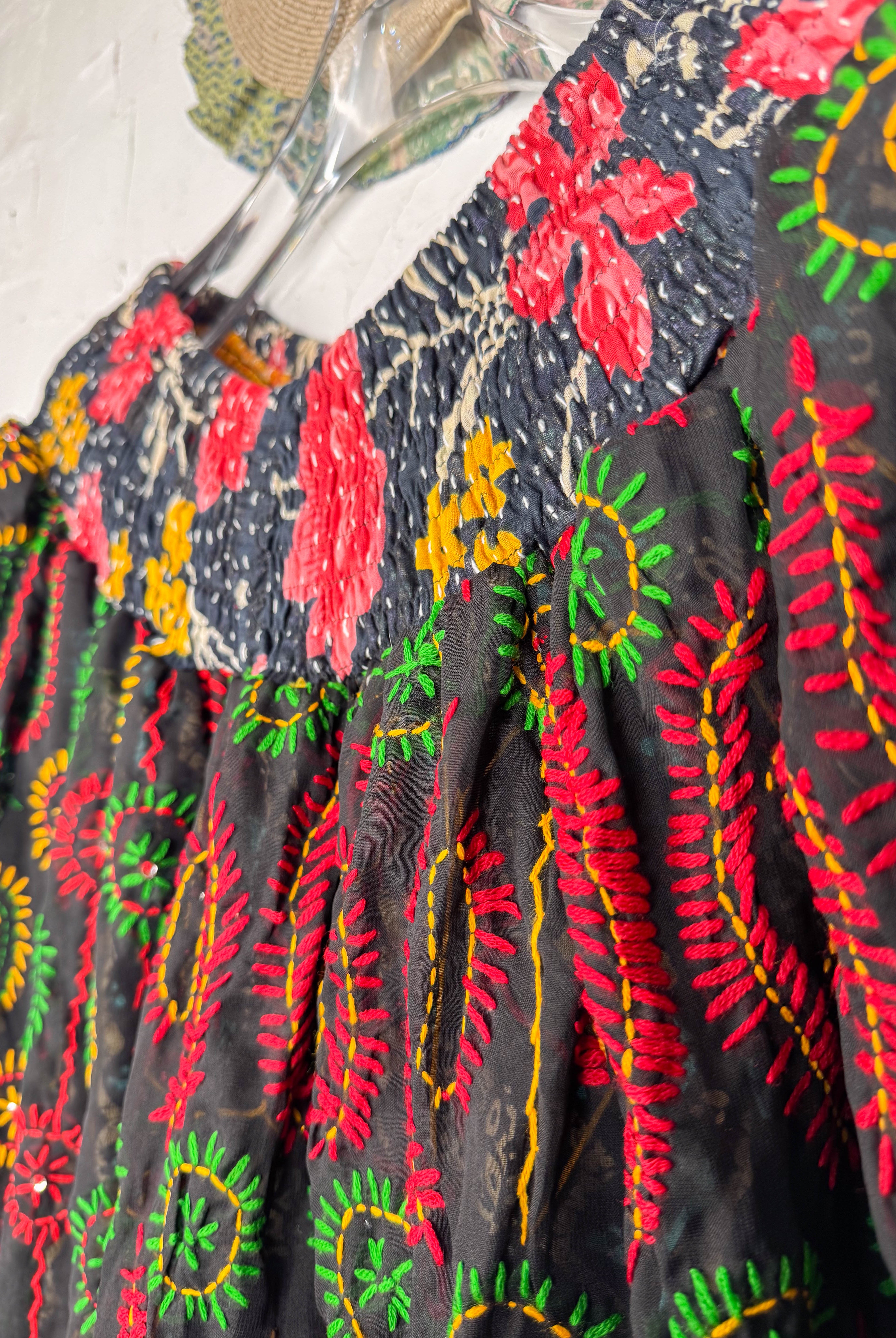 Light weight embroidered pants- Love Protect Sustain