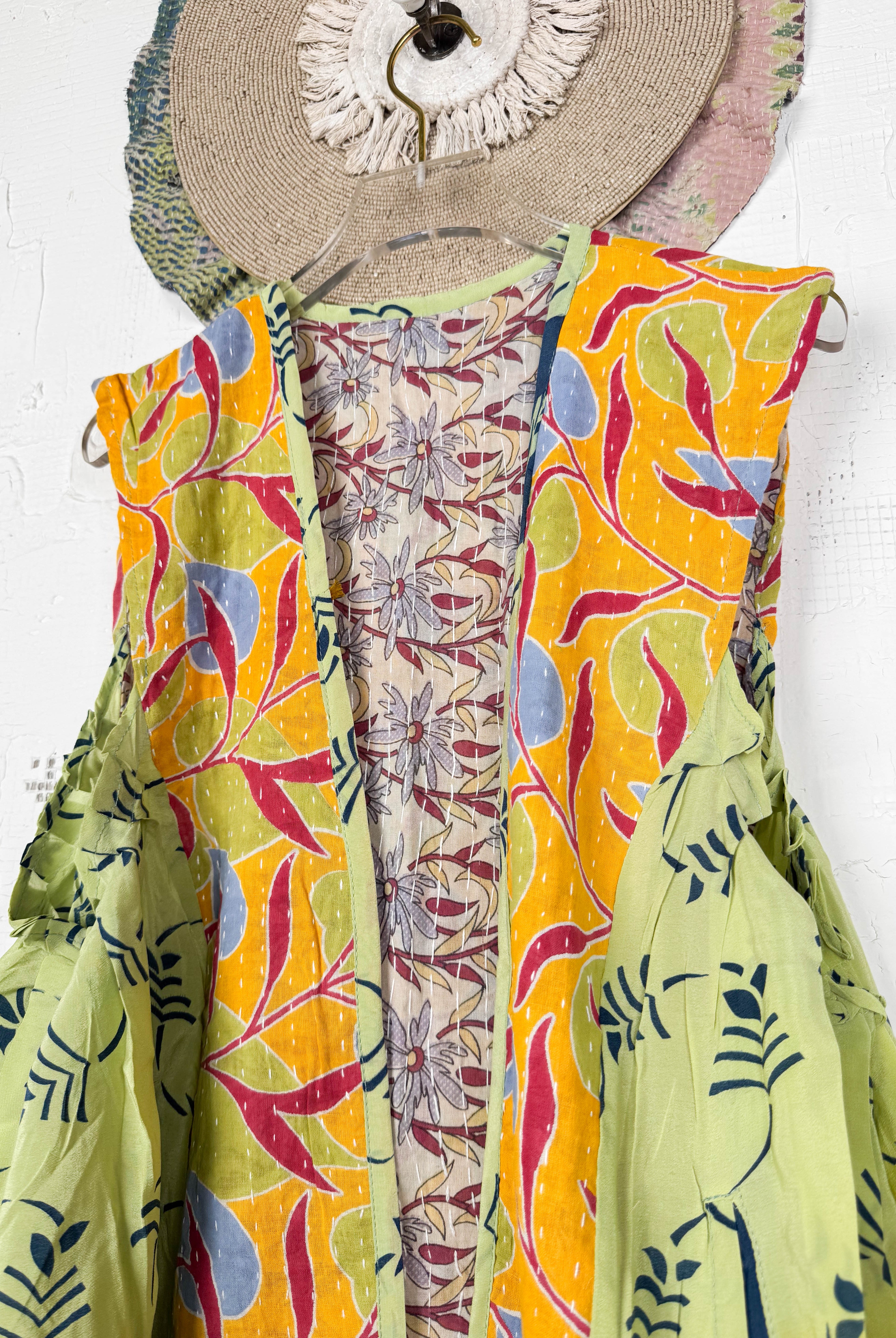 Loosefit silk kantha top - Love Protect Sustain
