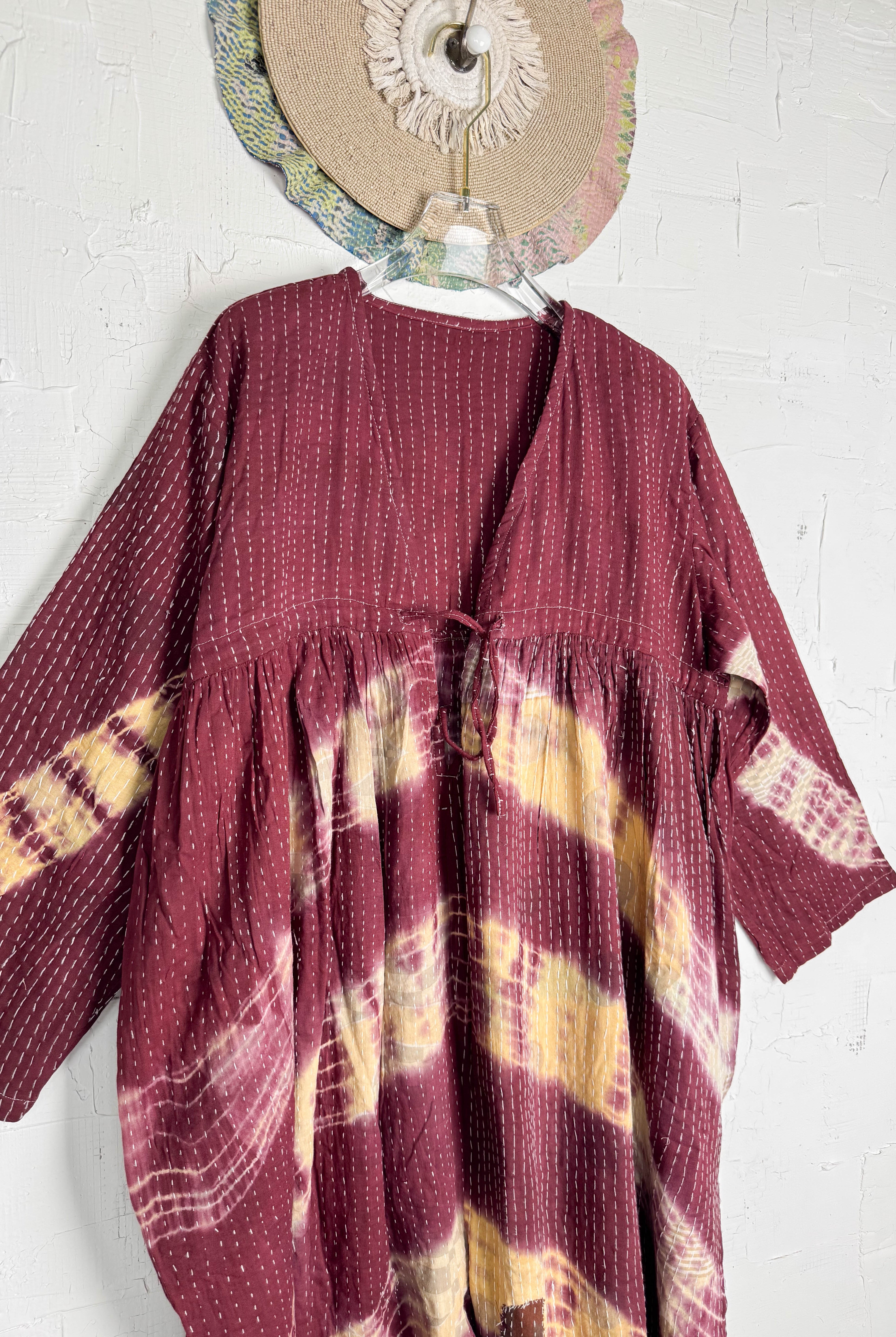 Maroon Tie Dye Jumpsuit - Love Protect Sustain