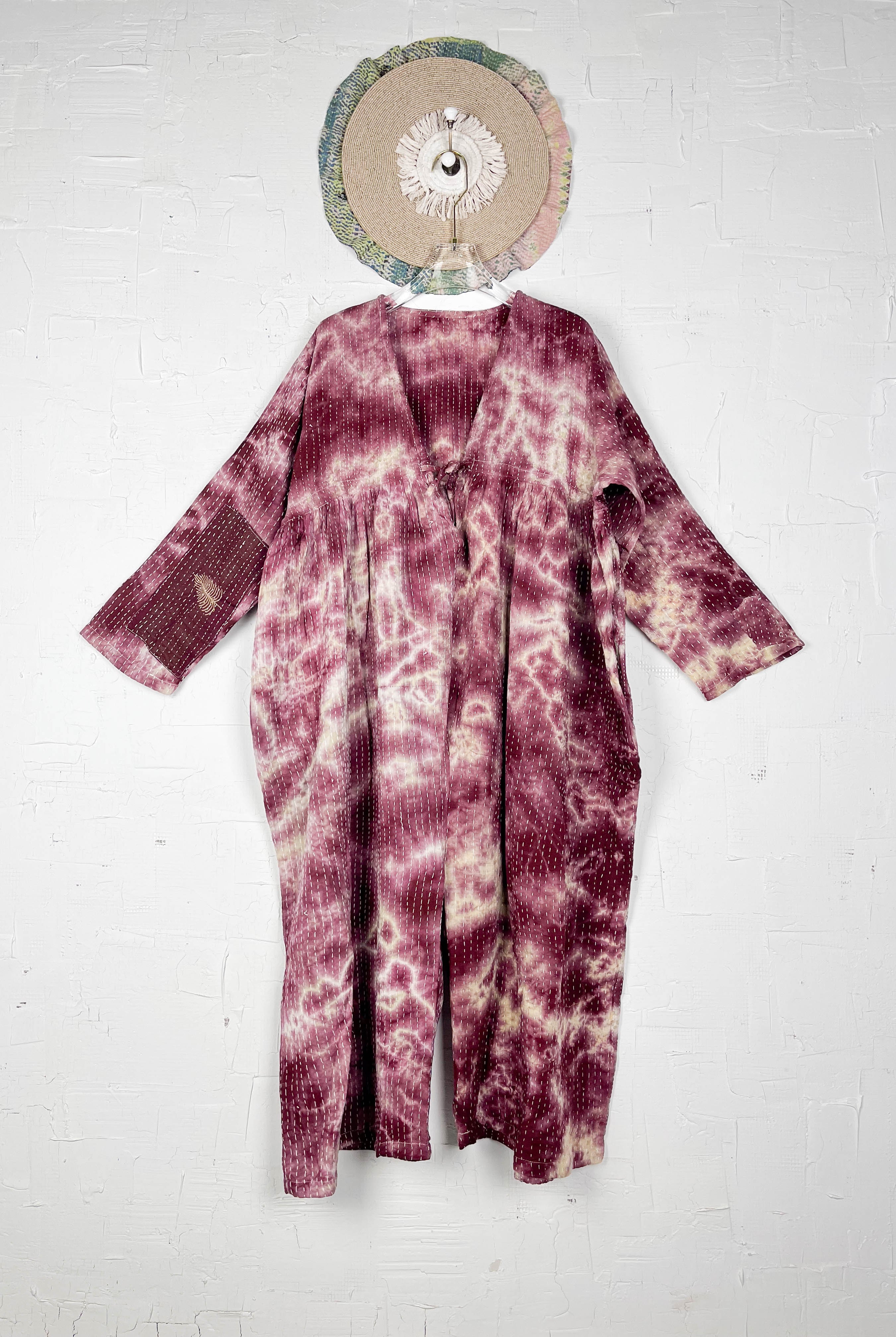 Maroon Tie-Dye Jumpsuit - Love Protect Sustain