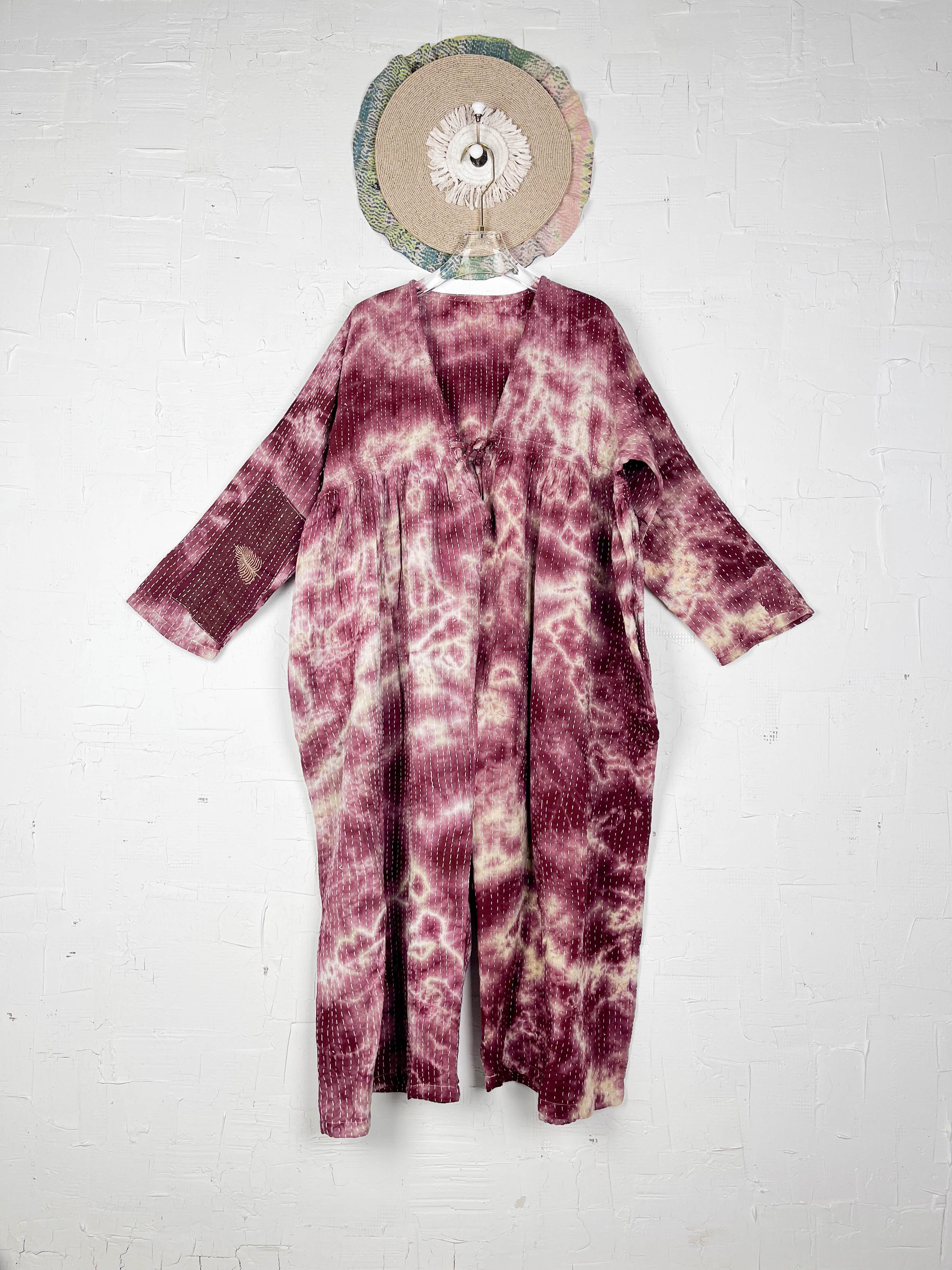 Maroon Tie-Dye Jumpsuit - Love Protect Sustain